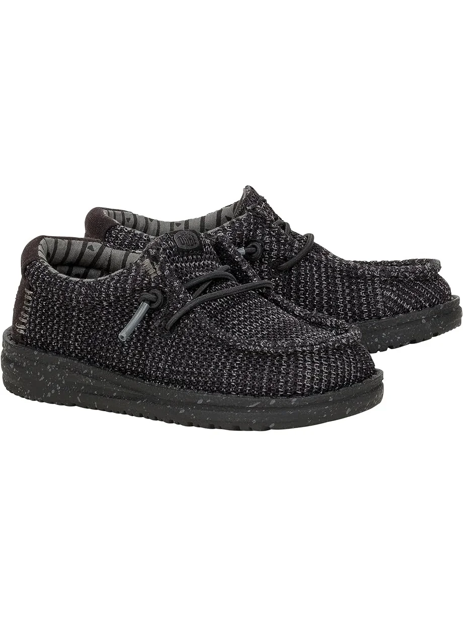 Кроссовки Hey Dude Kids Wally Stretch Sox — изображение 1 из 6, черный