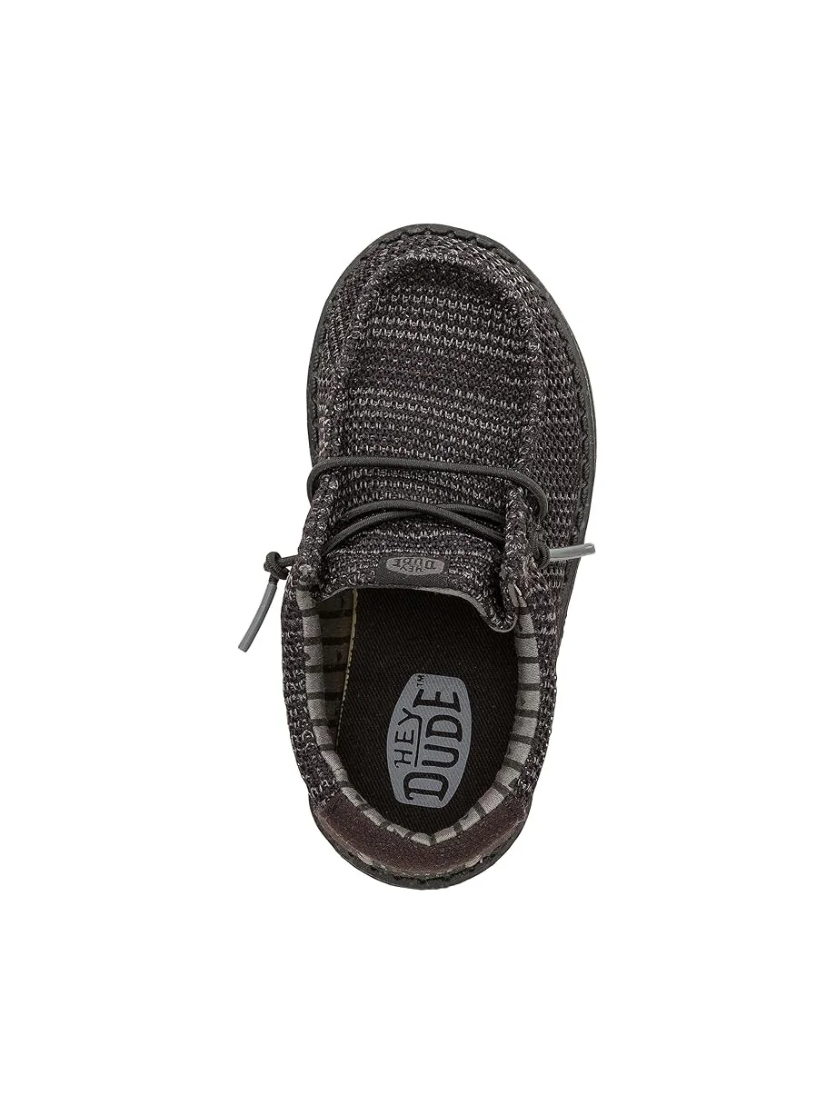 Кроссовки Hey Dude Kids Wally Stretch Sox — изображение 2 из 6, черный