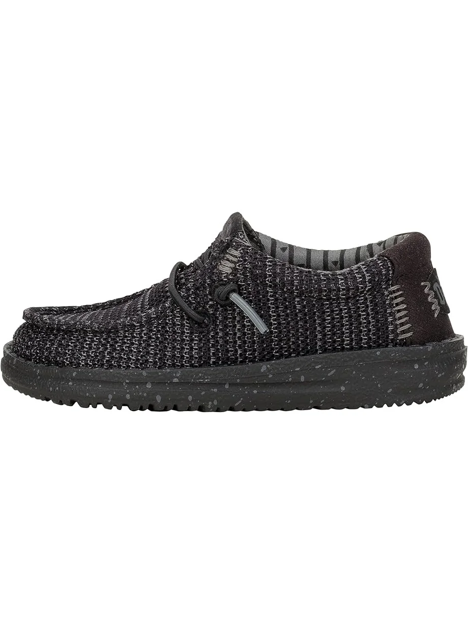 Кроссовки Hey Dude Kids Wally Stretch Sox — изображение 3 из 6, черный
