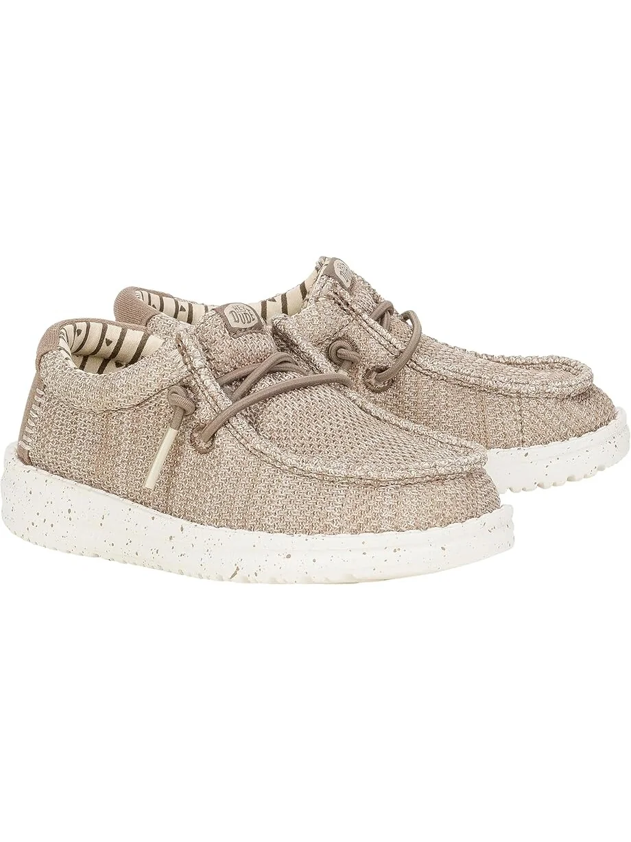 Кроссовки Hey Dude Kids Wally Stretch Sox — изображение 1 из 7, ореховый