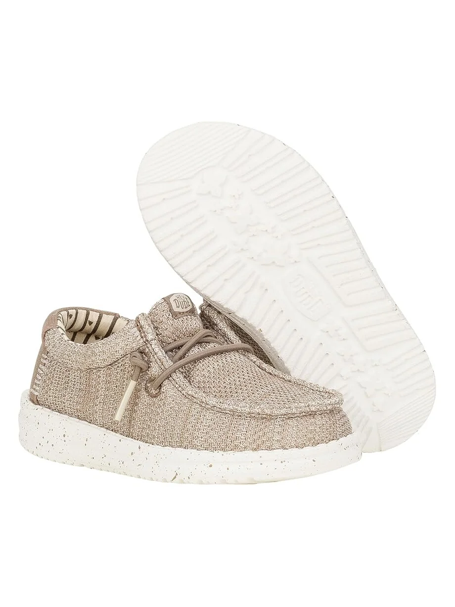 Кроссовки Hey Dude Kids Wally Stretch Sox — изображение 3 из 7, ореховый