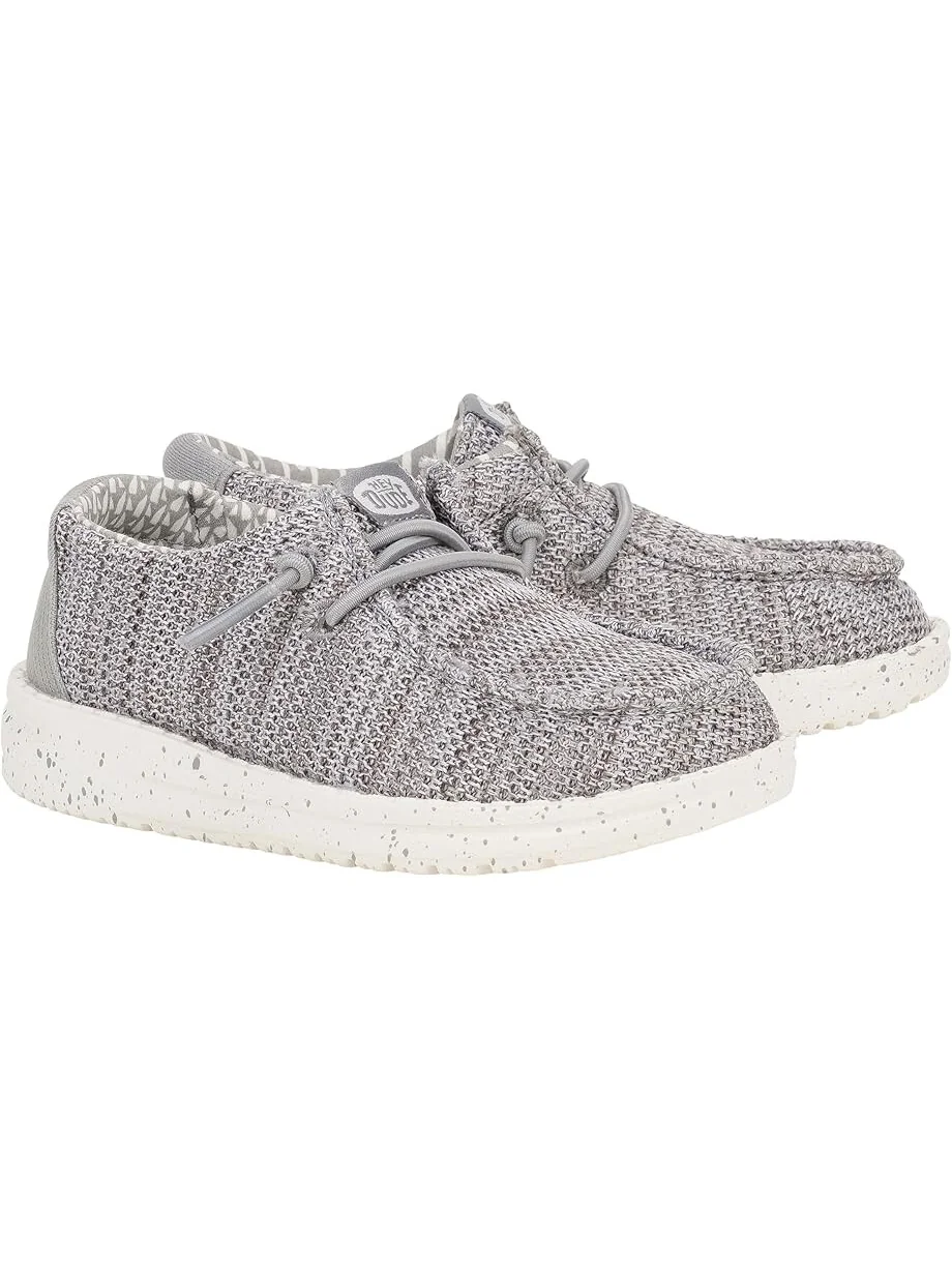 Кроссовки Hey Dude Kids Wally Stretch Sox — изображение 1 из 6, серый