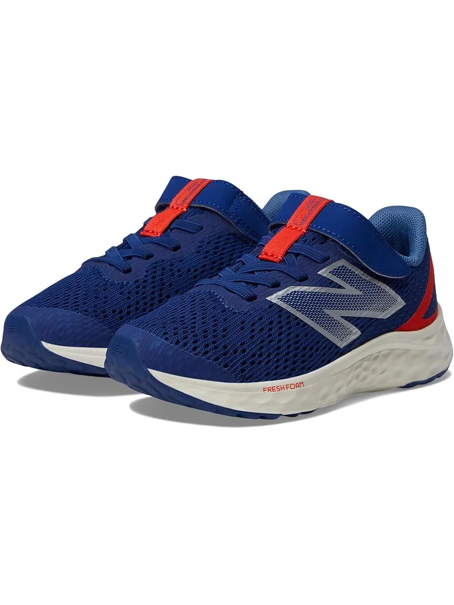 Кроссовки New Balance Kids Fresh Foam Arishi v4 Bungee Lace with Top Strap, цвет Inkwell/Neo Flame