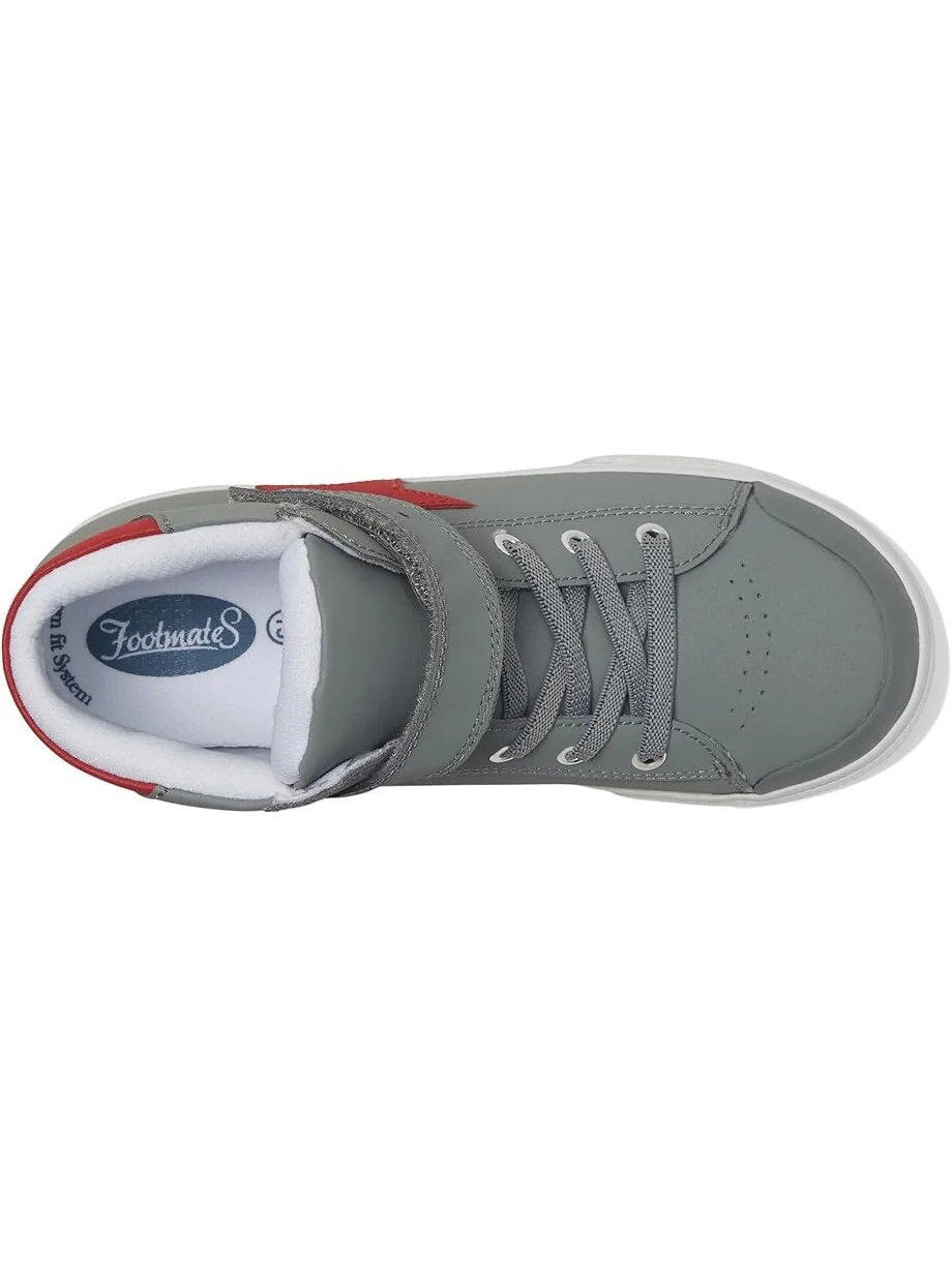 Кроссовки FootMates Riley-Leather — изображение 2 из 6, серый/красный