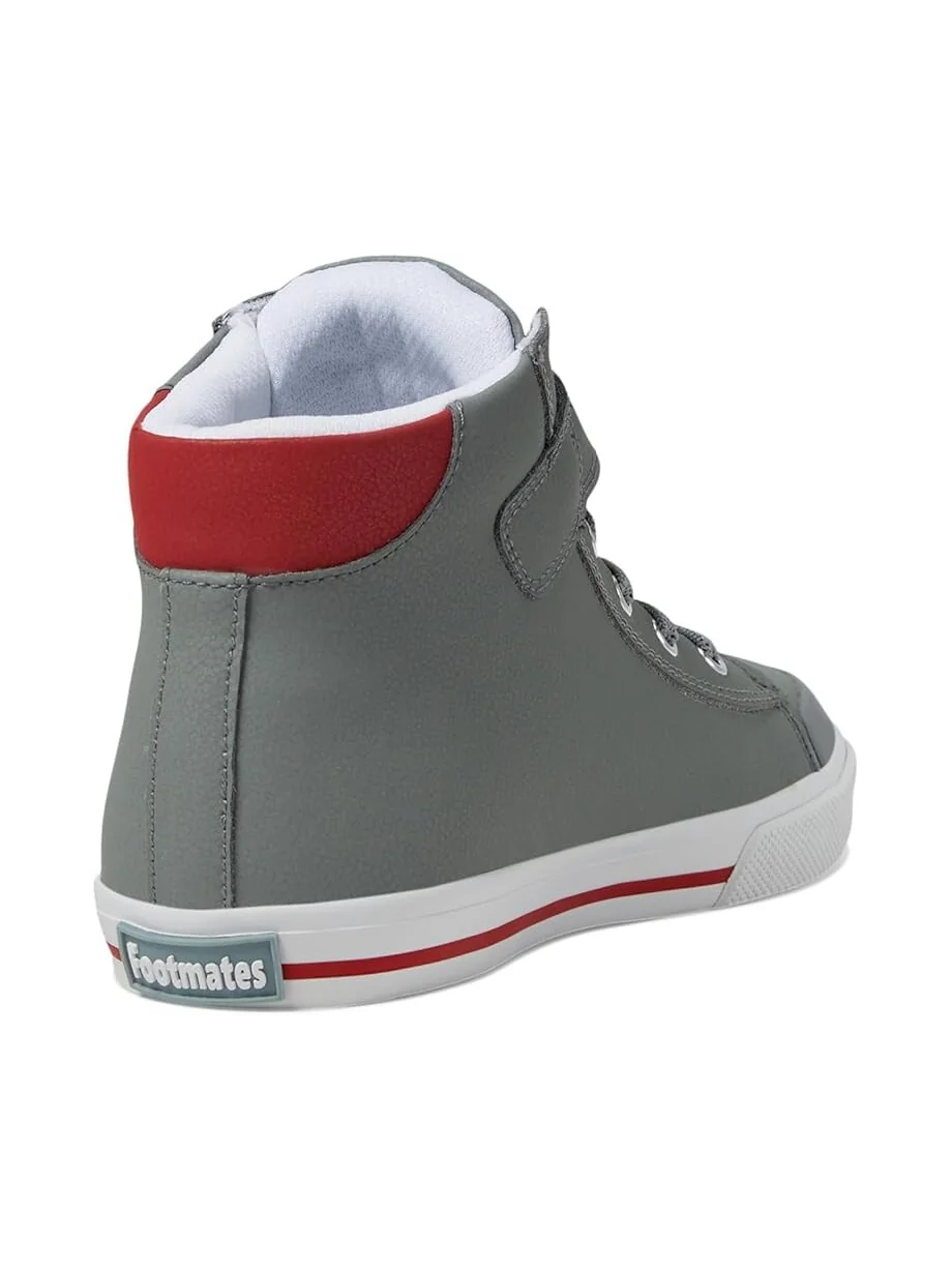 Кроссовки FootMates Riley-Leather — изображение 5 из 6, серый/красный
