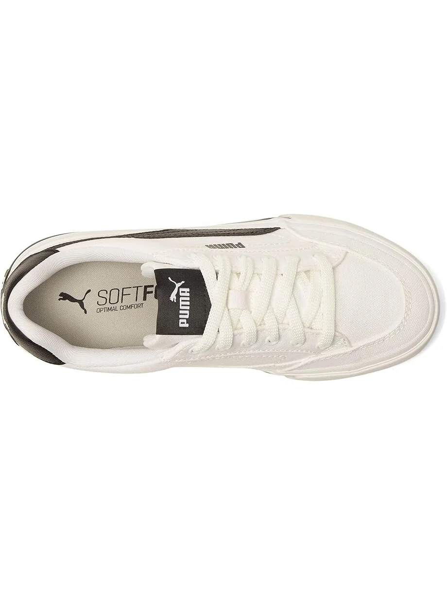 Кроссовки PUMA Kids Puma Kids Court Classic Vulc Faux Suede Sneakers — изображение 2 из 7, белый/черный