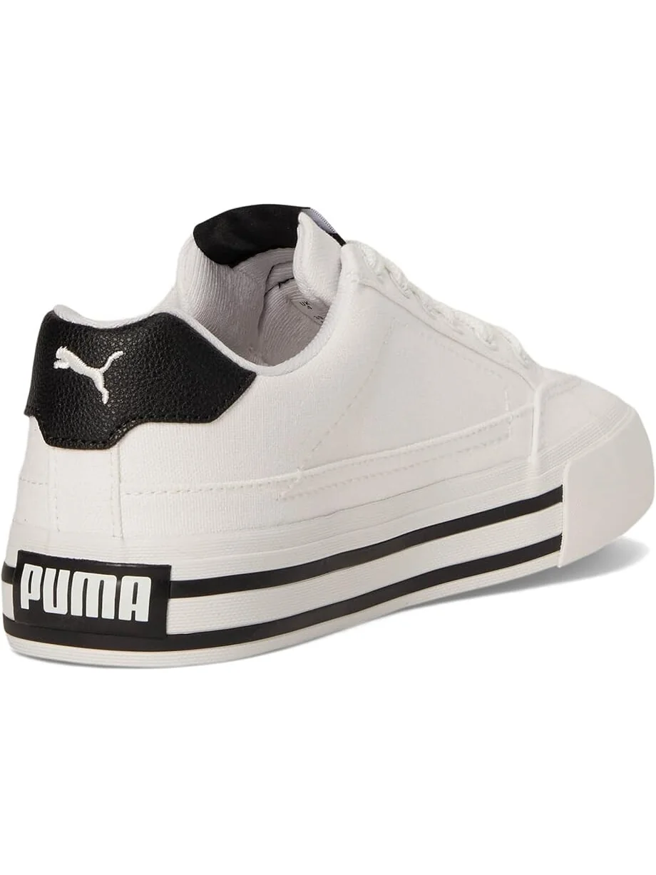 Кроссовки PUMA Kids Puma Kids Court Classic Vulc Faux Suede Sneakers — изображение 5 из 7, белый/черный