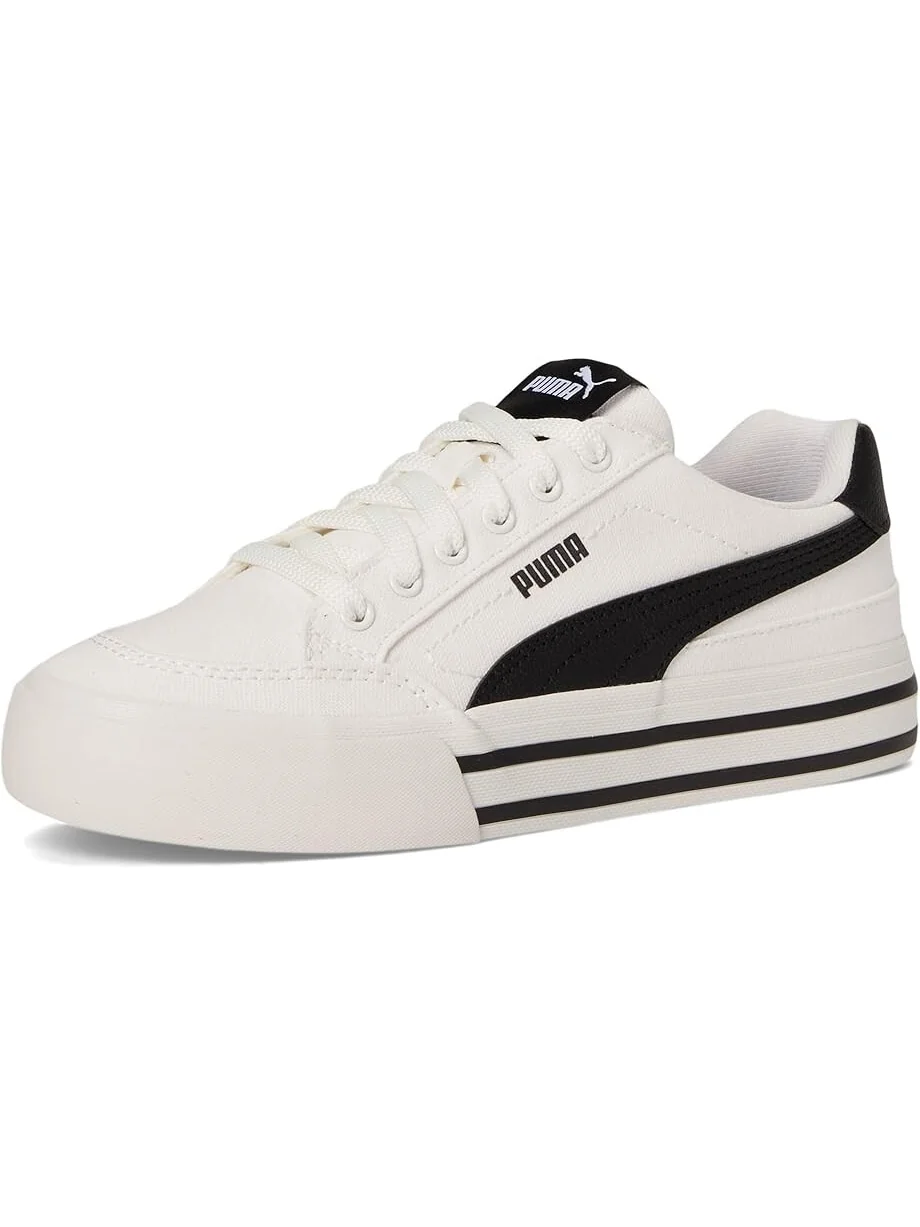 Кроссовки PUMA Kids Puma Kids Court Classic Vulc Faux Suede Sneakers — изображение 7 из 7, белый/черный