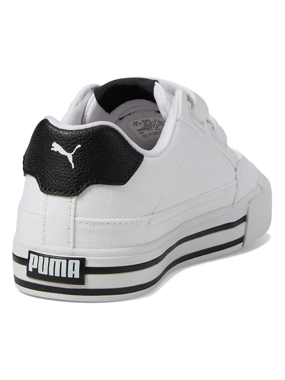 Кроссовки Unisex PUMA Kids Court Classic Vulc Hook And Loop — изображение 5 из 6, белый-черный