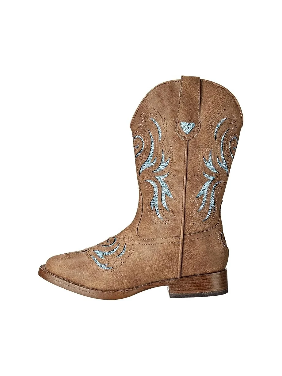 Ботинки Roper Kids Glitter Breeze Square Toe Boot — изображение 4 из 7, желто-коричневый