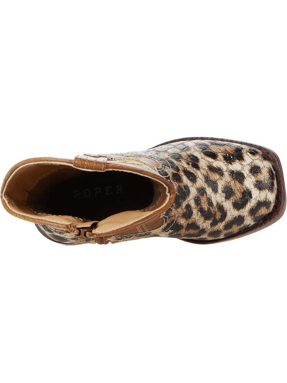 Ботинки Roper Kids Glitter Leopard — изображение 2 из 6, желто-коричневый
