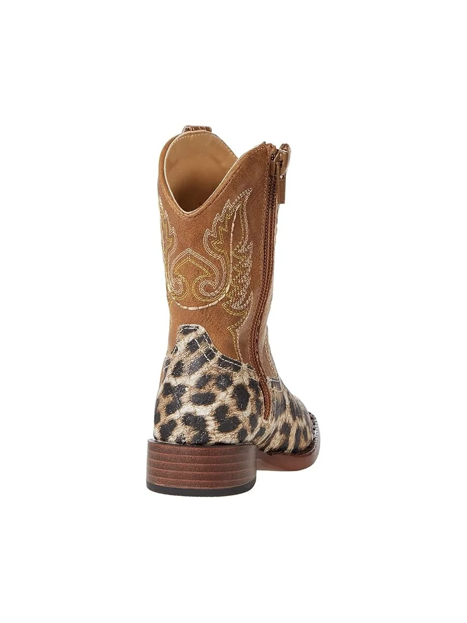 Ботинки Roper Kids Glitter Leopard — изображение 5 из 6, желто-коричневый