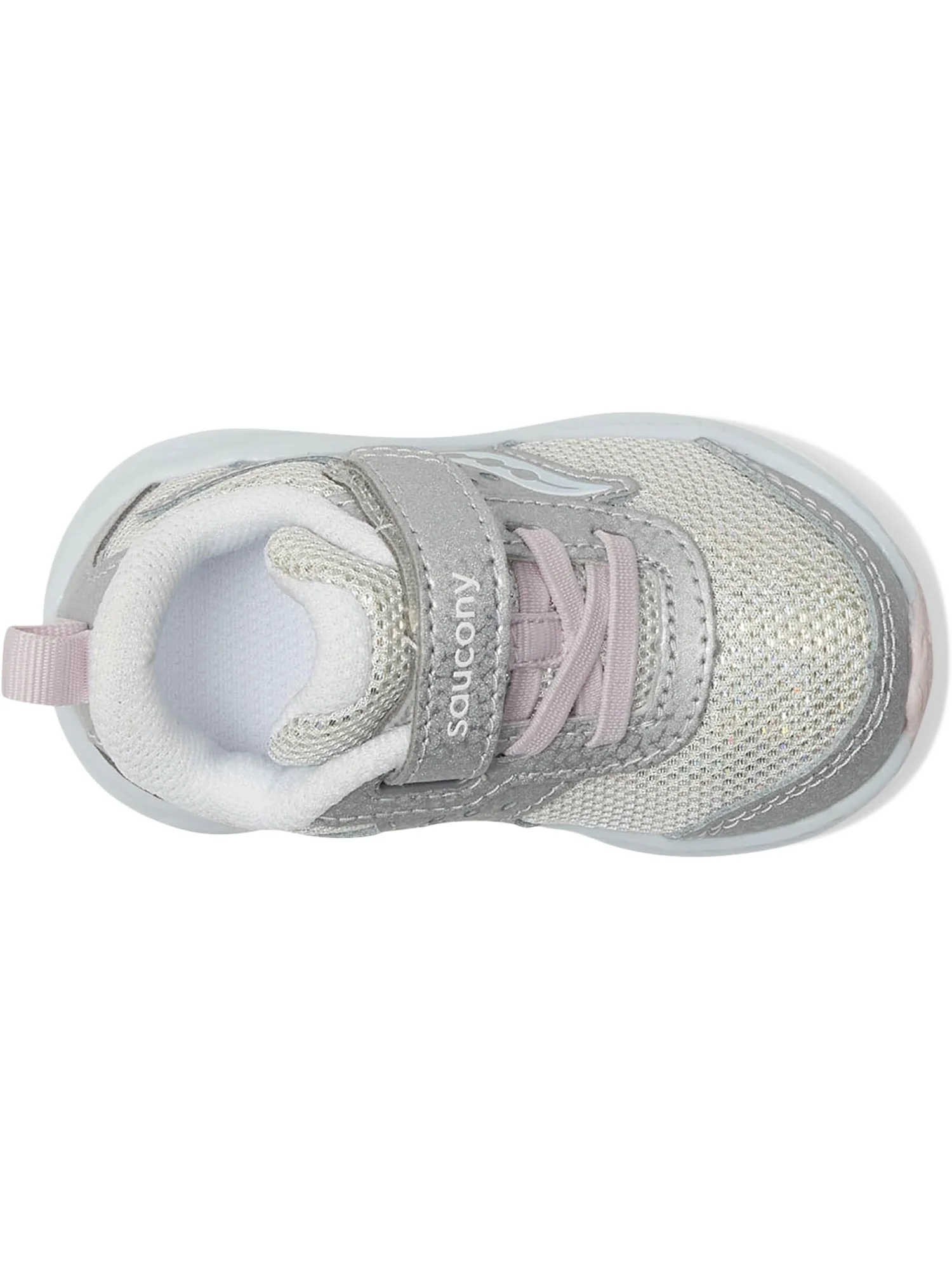 Кроссовки Saucony Kids Ride JR — изображение 2 из 7, серебристый/розовый
