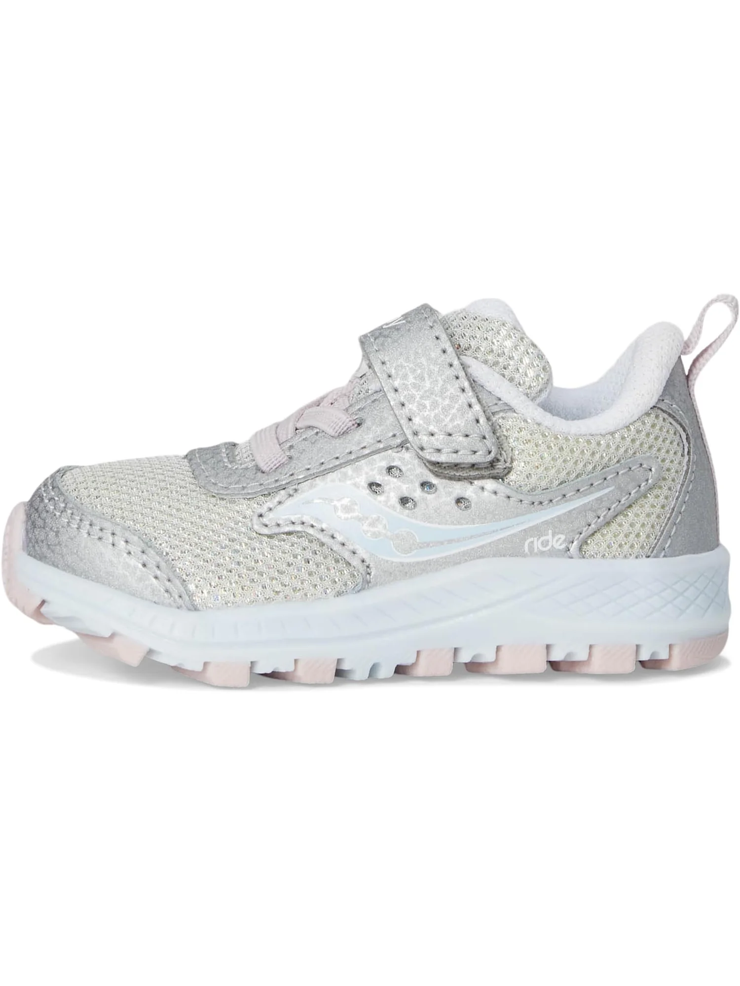 Кроссовки Saucony Kids Ride JR — изображение 4 из 7, серебристый/розовый