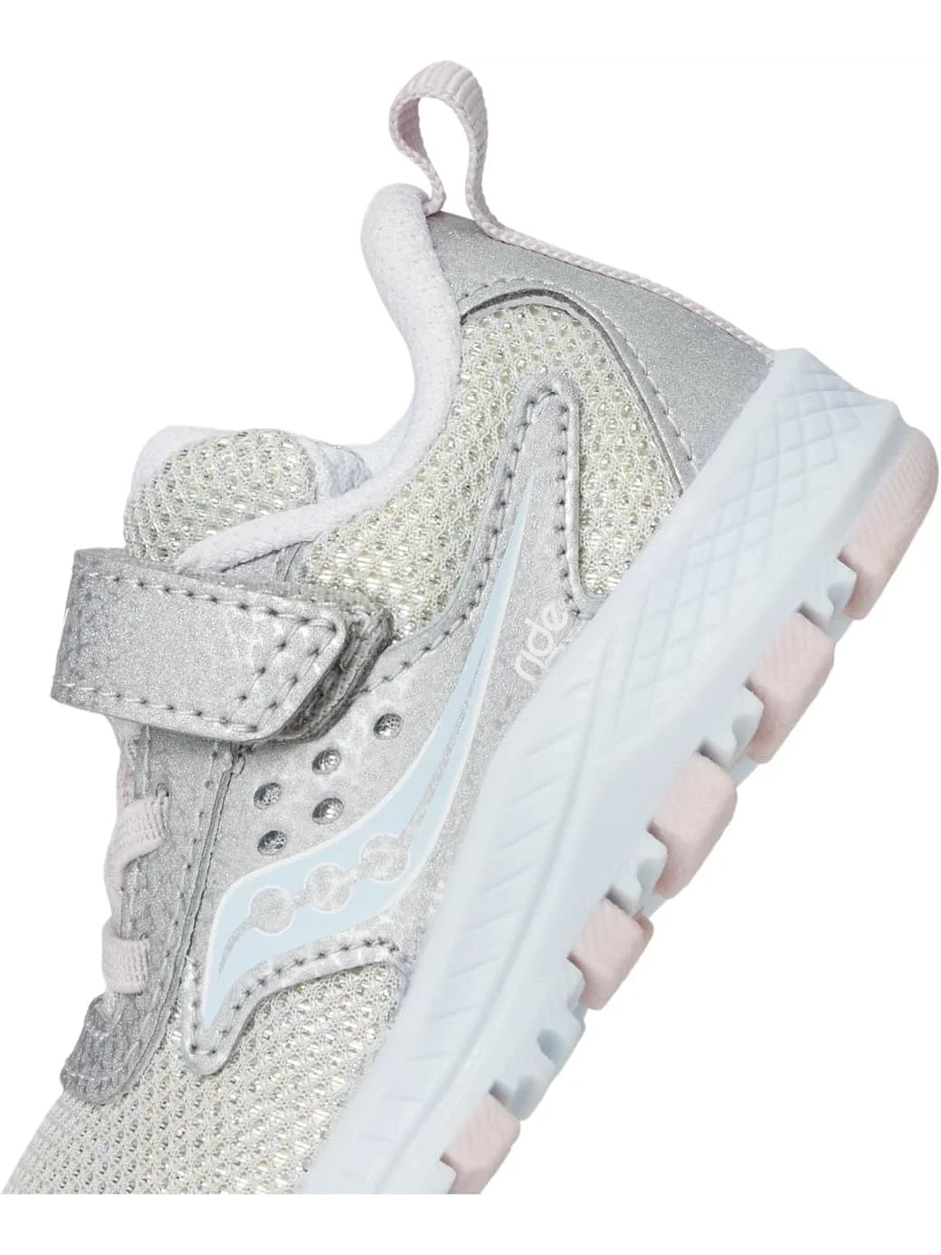 Кроссовки Saucony Kids Ride JR — изображение 6 из 7, серебристый/розовый
