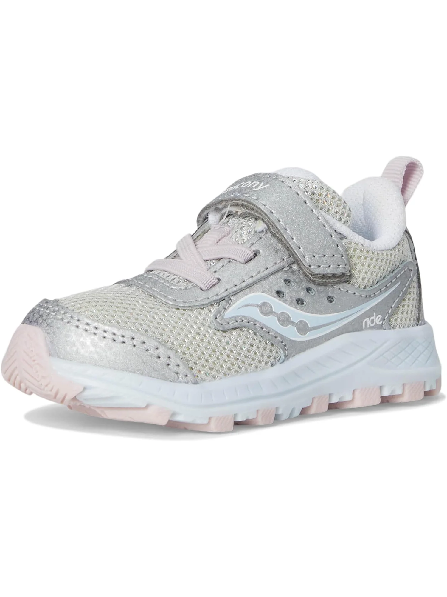 Кроссовки Saucony Kids Ride JR — изображение 7 из 7, серебристый/розовый
