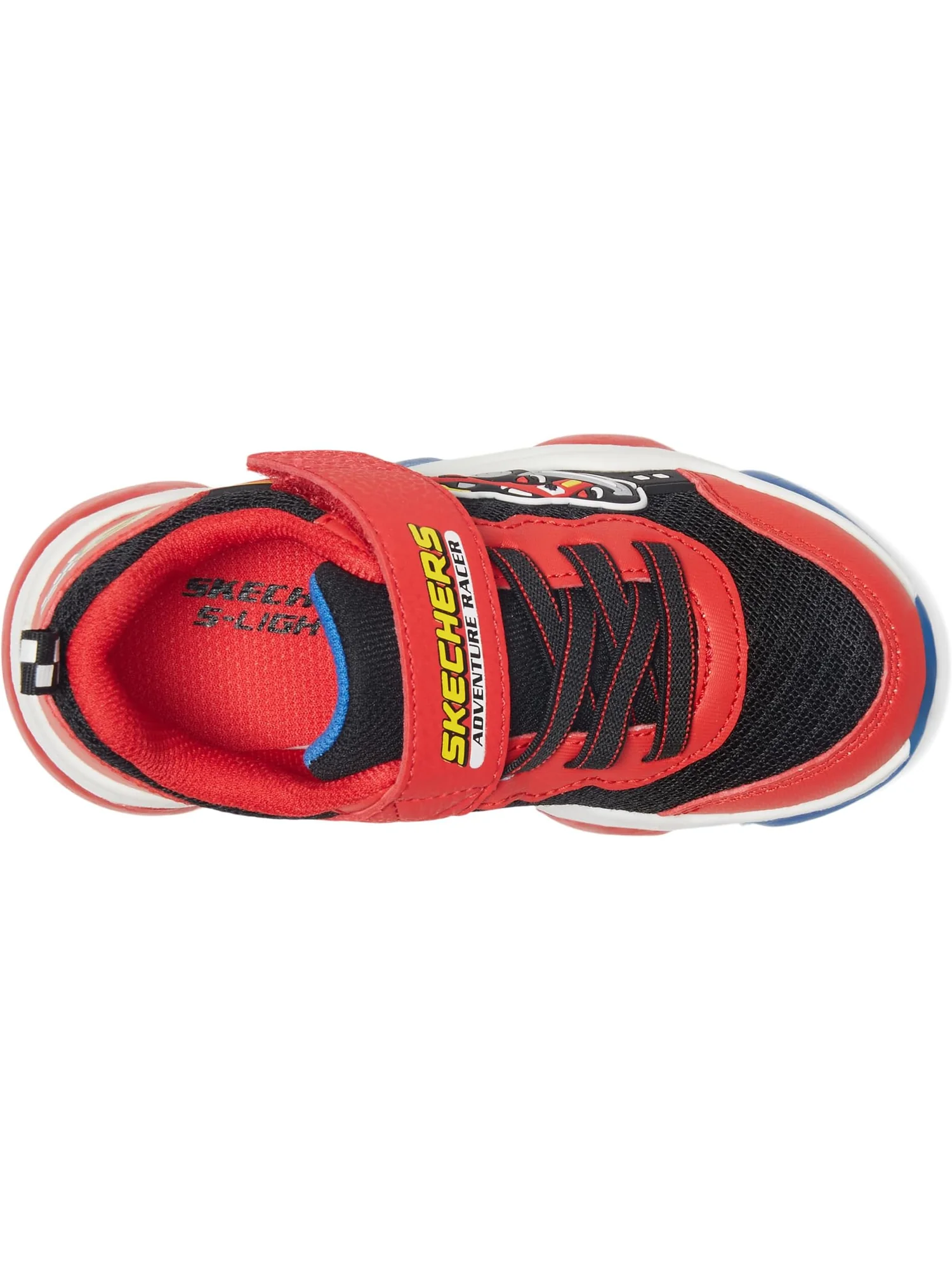 Кроссовки SKECHERS KIDS Mighty Glow 2.0 — изображение 2 из 7, красный/черный