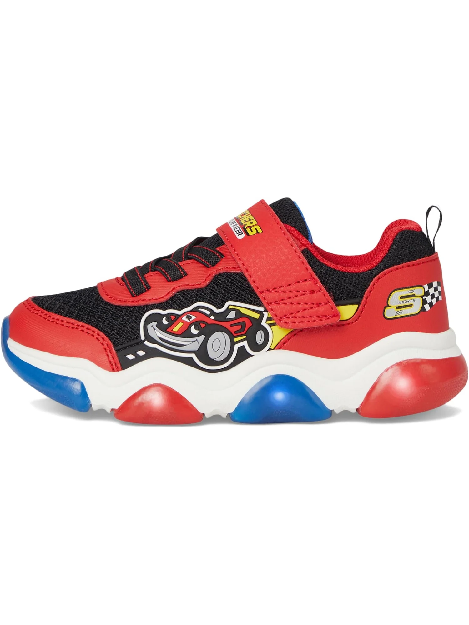 Кроссовки SKECHERS KIDS Mighty Glow 2.0 — изображение 4 из 7, красный/черный