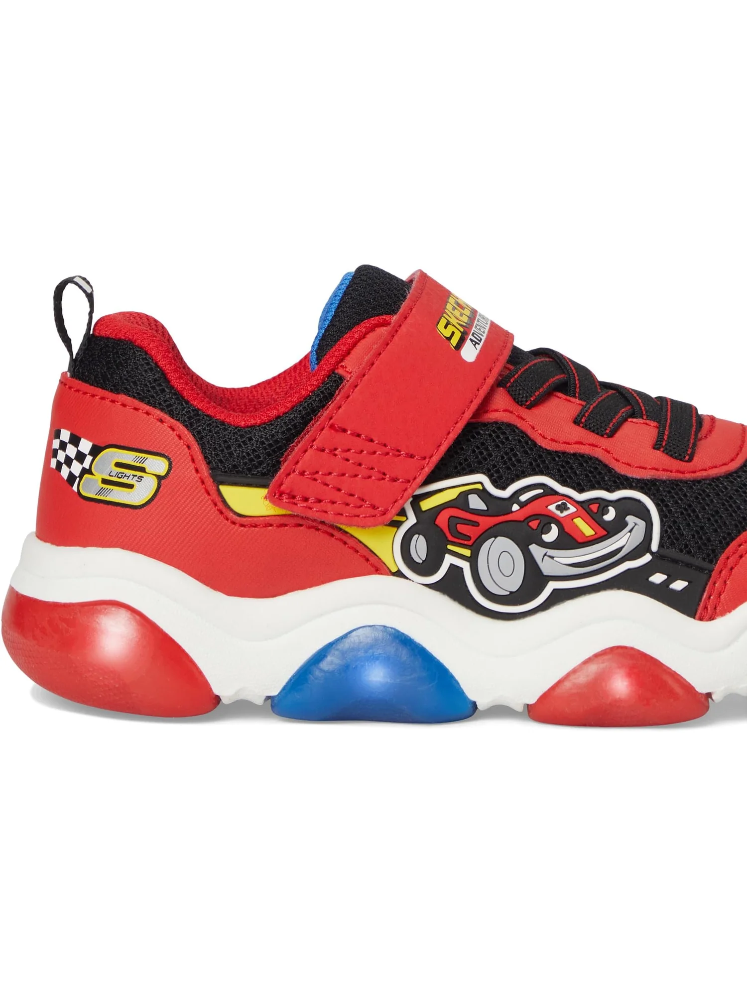 Кроссовки SKECHERS KIDS Mighty Glow 2.0 — изображение 6 из 7, красный/черный