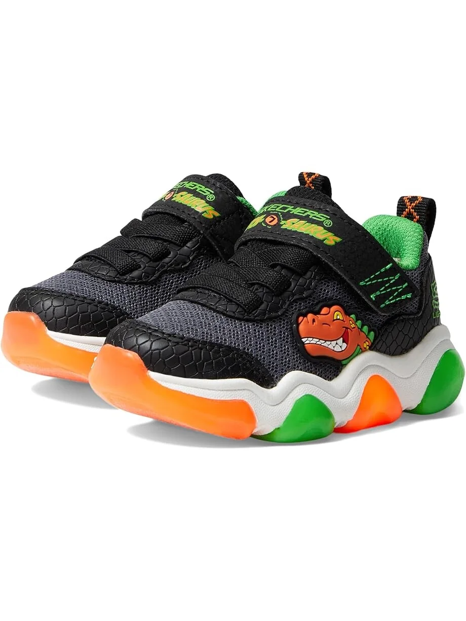 Кроссовки SKECHERS KIDS Mighty Glow 2.0 — изображение 1 из 6, черный/оранжевый