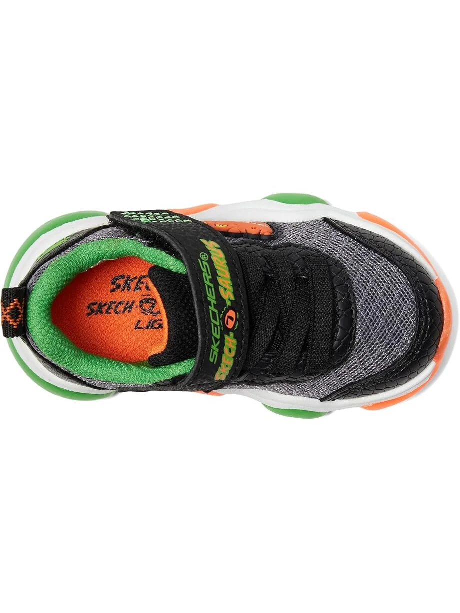 Кроссовки SKECHERS KIDS Mighty Glow 2.0 — изображение 2 из 6, черный/оранжевый