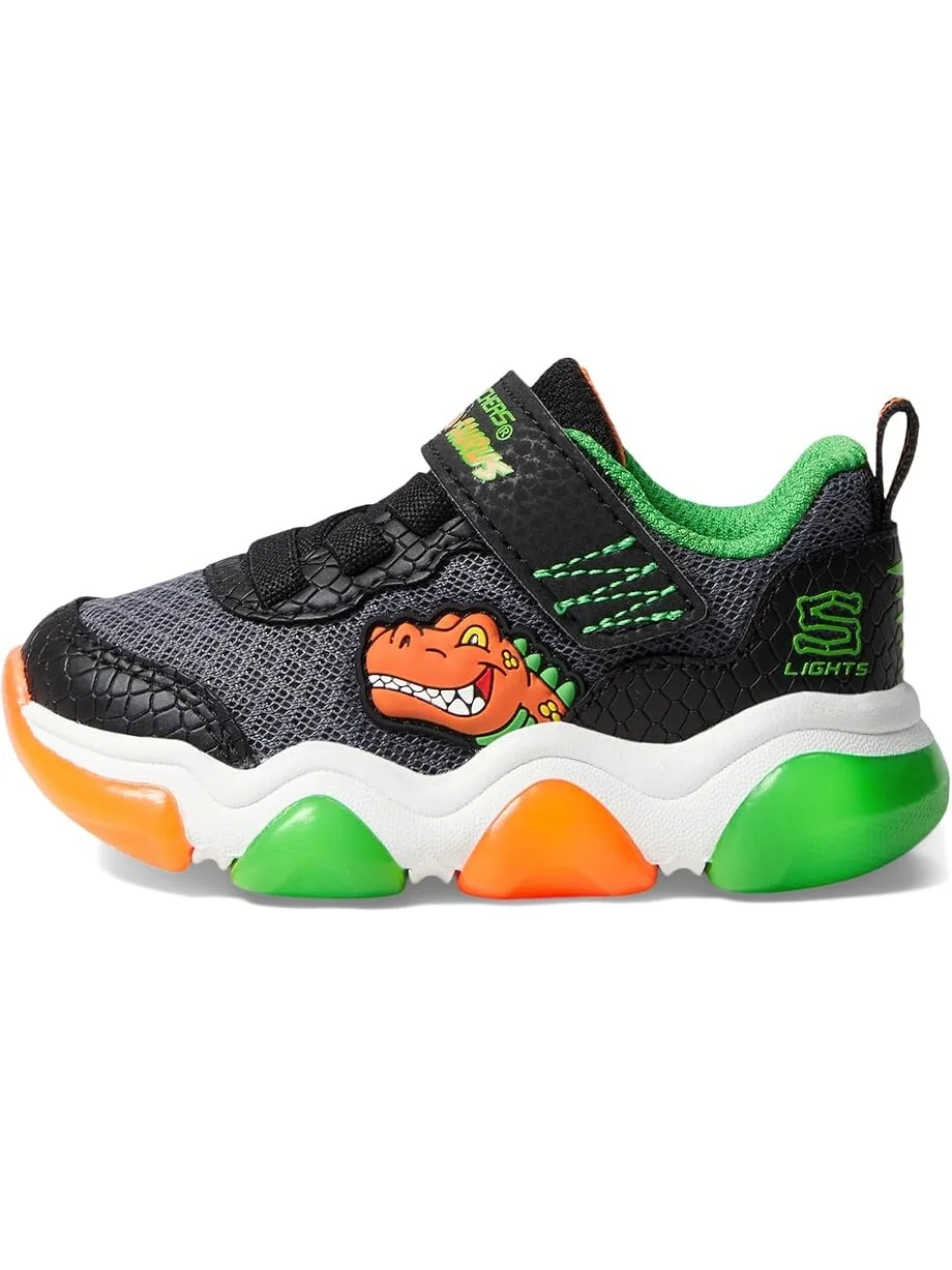 Кроссовки SKECHERS KIDS Mighty Glow 2.0 — изображение 4 из 6, черный/оранжевый