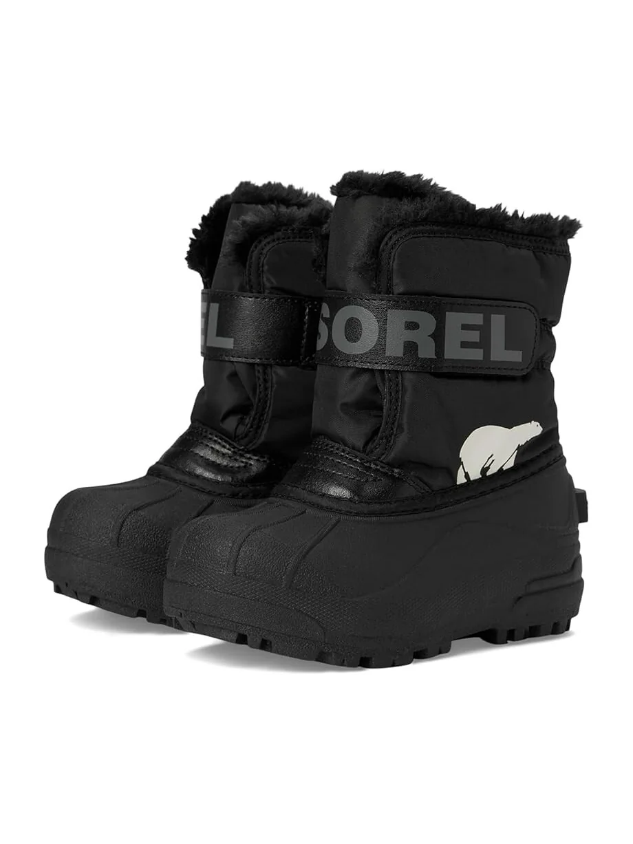Ботинки SOREL Kids Childrens Snow Commander — изображение 1 из 7, черный/темно-серый