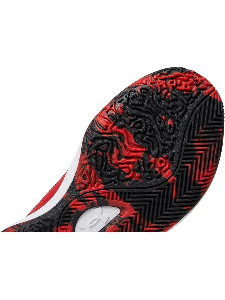 Кроссовки Under Armour Kids Grade School Lockdown 7 — изображение 6 из 6, красный/черный/белый