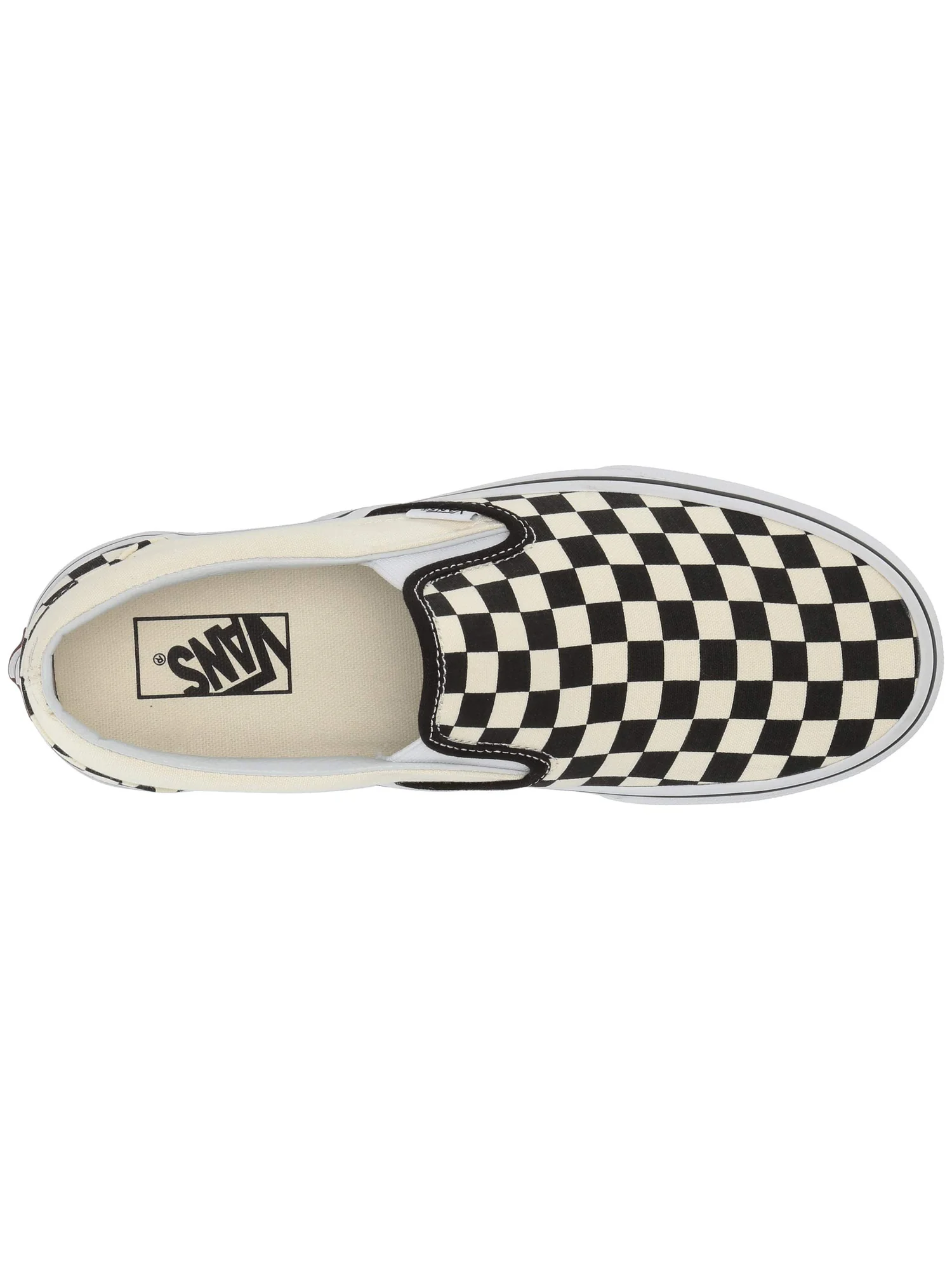 Кроссовки Unisex Vans Classic Slip-On — изображение 2 из 7, черный белый/белый