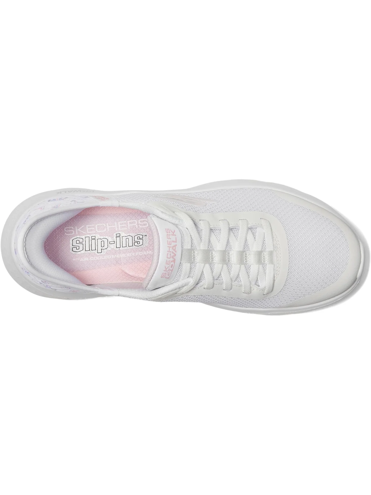 Кроссовки SKECHERS Performance Go Walk Flex Eva Hands Free Slip-Ins — изображение 2 из 7, белый/розовый