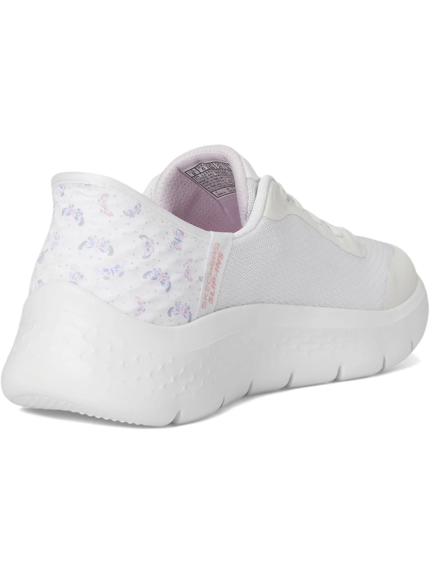 Кроссовки SKECHERS Performance Go Walk Flex Eva Hands Free Slip-Ins — изображение 5 из 7, белый/розовый