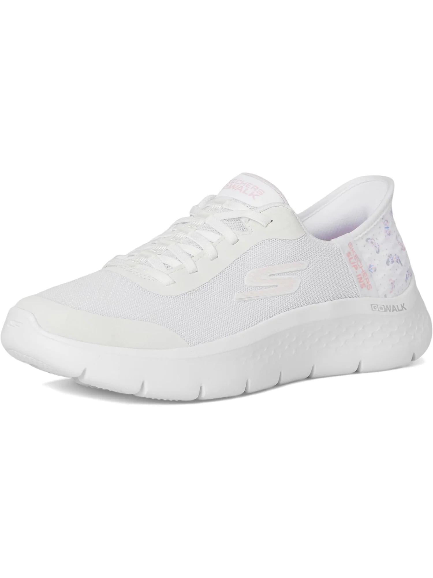 Кроссовки SKECHERS Performance Go Walk Flex Eva Hands Free Slip-Ins — изображение 7 из 7, белый/розовый