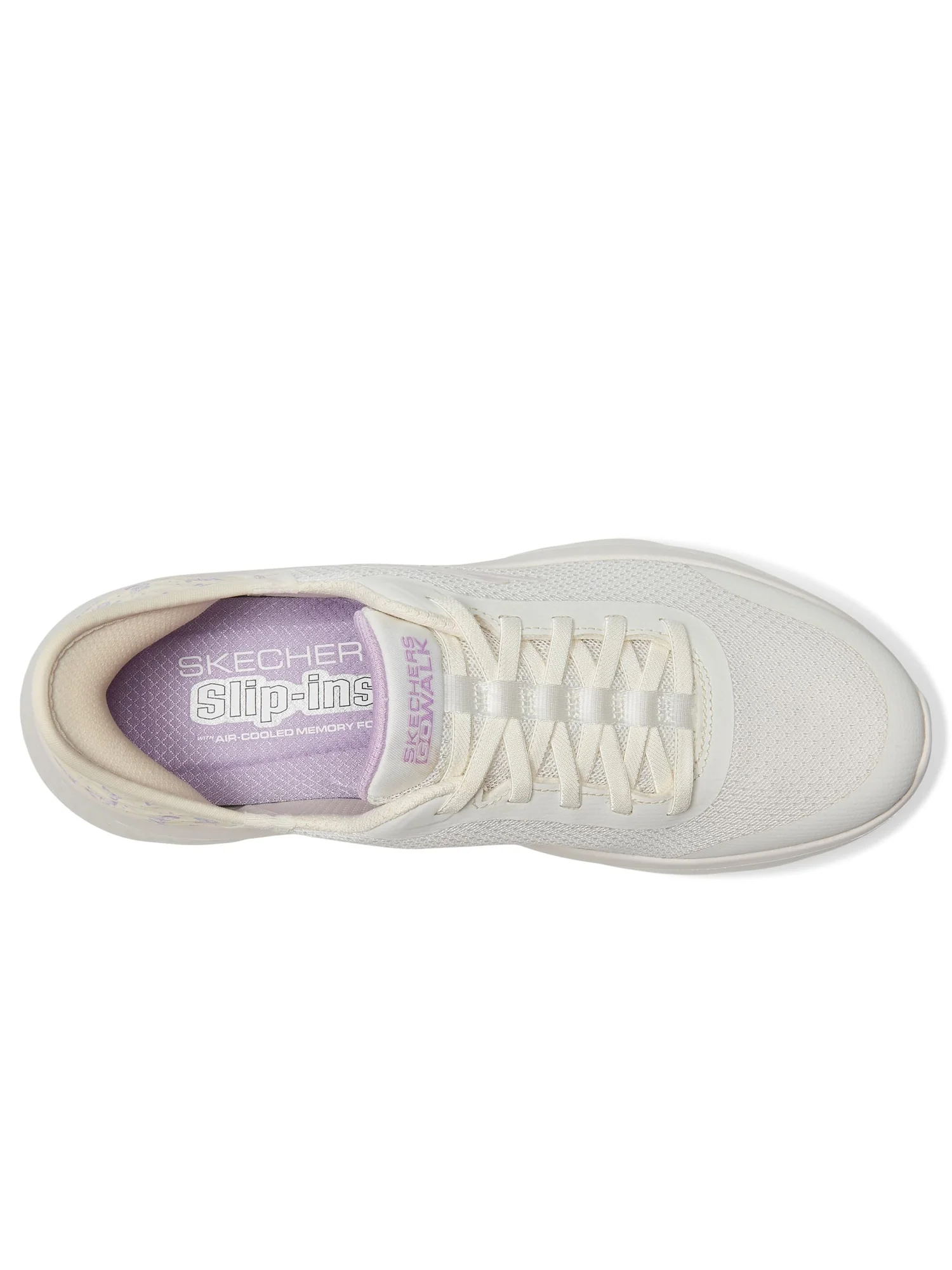 Кроссовки SKECHERS Performance Go Walk Flex Eva Hands Free Slip-Ins — изображение 2 из 7, натуральный/фиолетовый