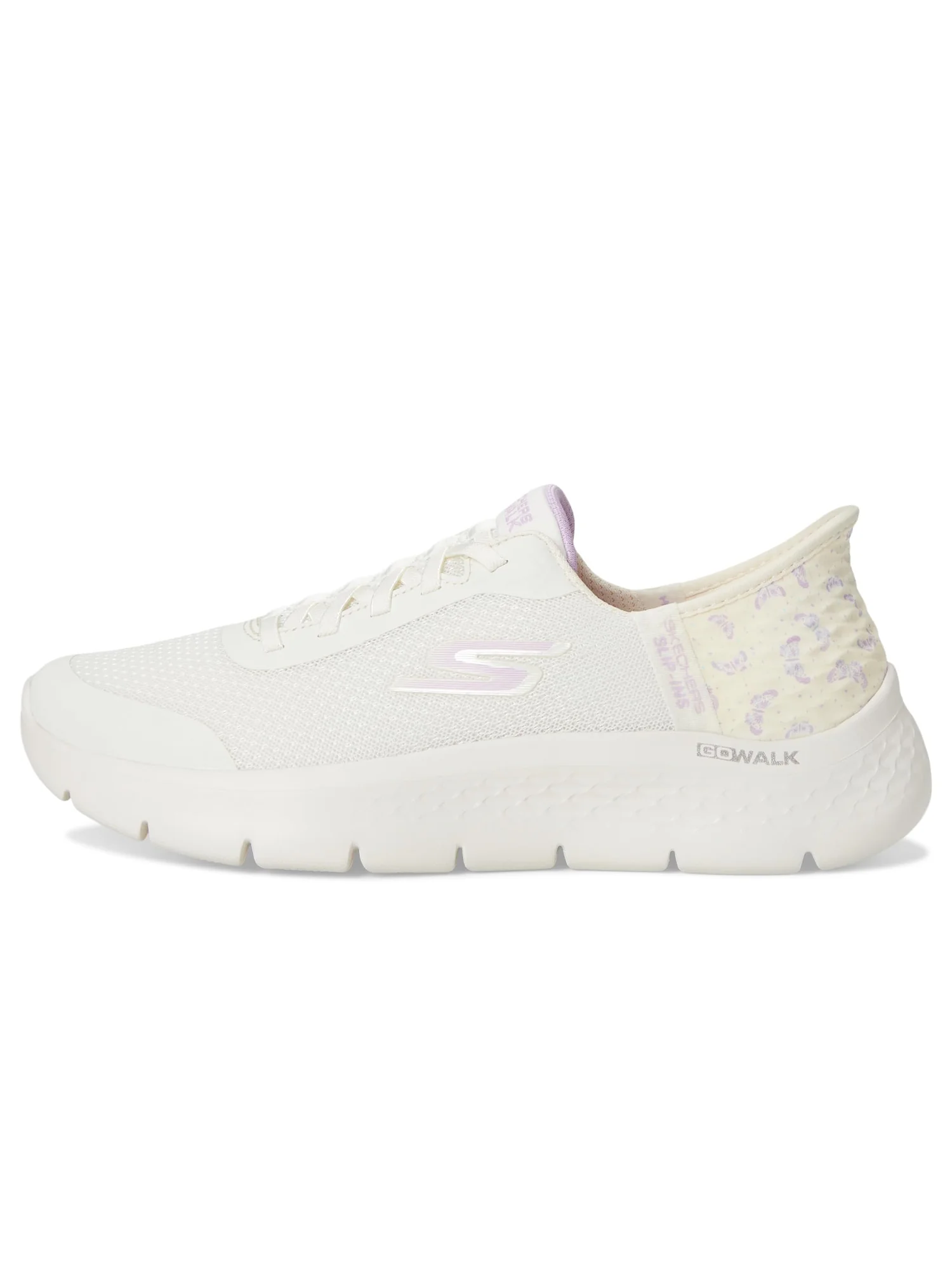 Кроссовки SKECHERS Performance Go Walk Flex Eva Hands Free Slip-Ins — изображение 4 из 7, натуральный/фиолетовый