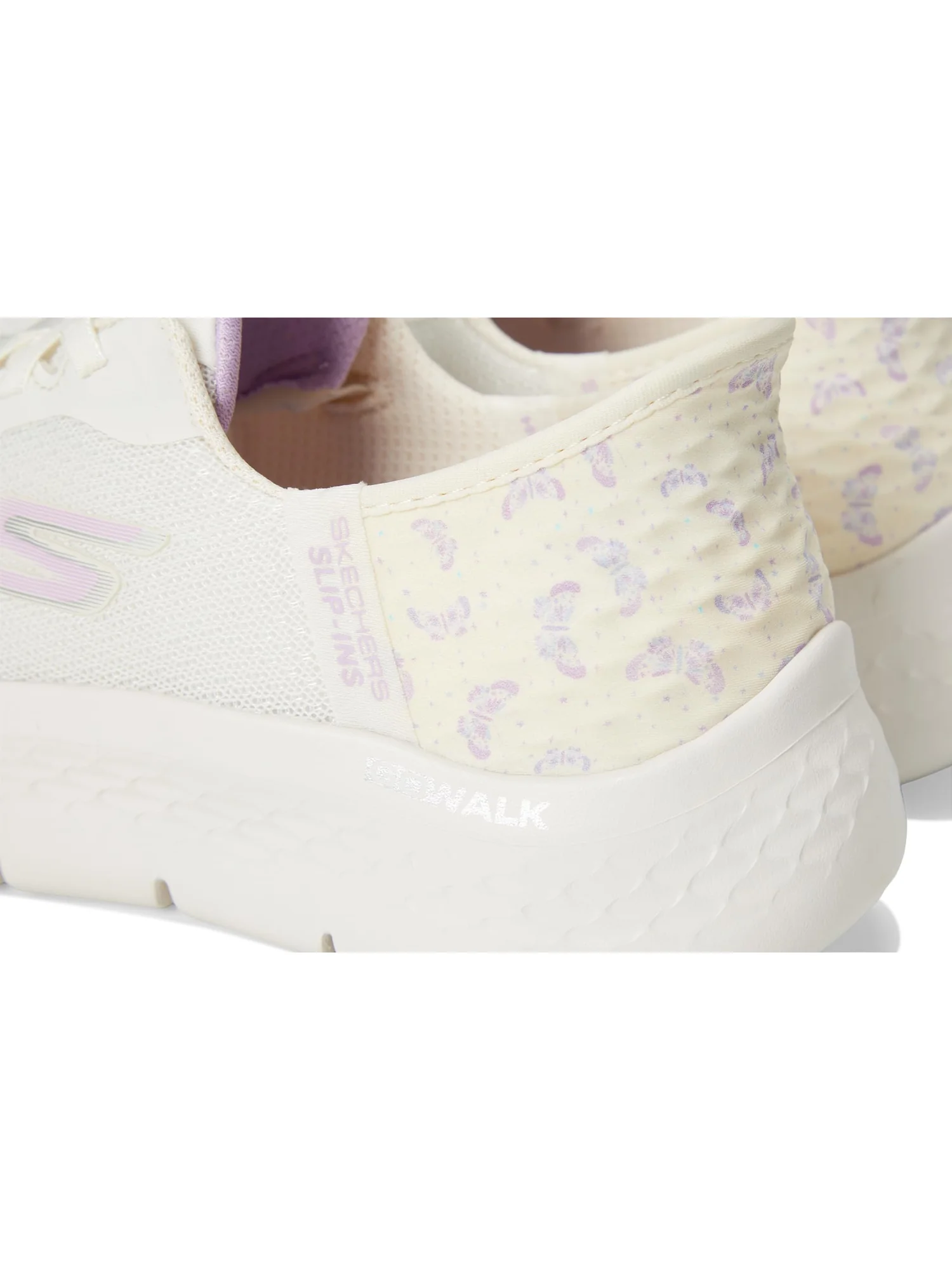 Кроссовки SKECHERS Performance Go Walk Flex Eva Hands Free Slip-Ins — изображение 6 из 7, натуральный/фиолетовый