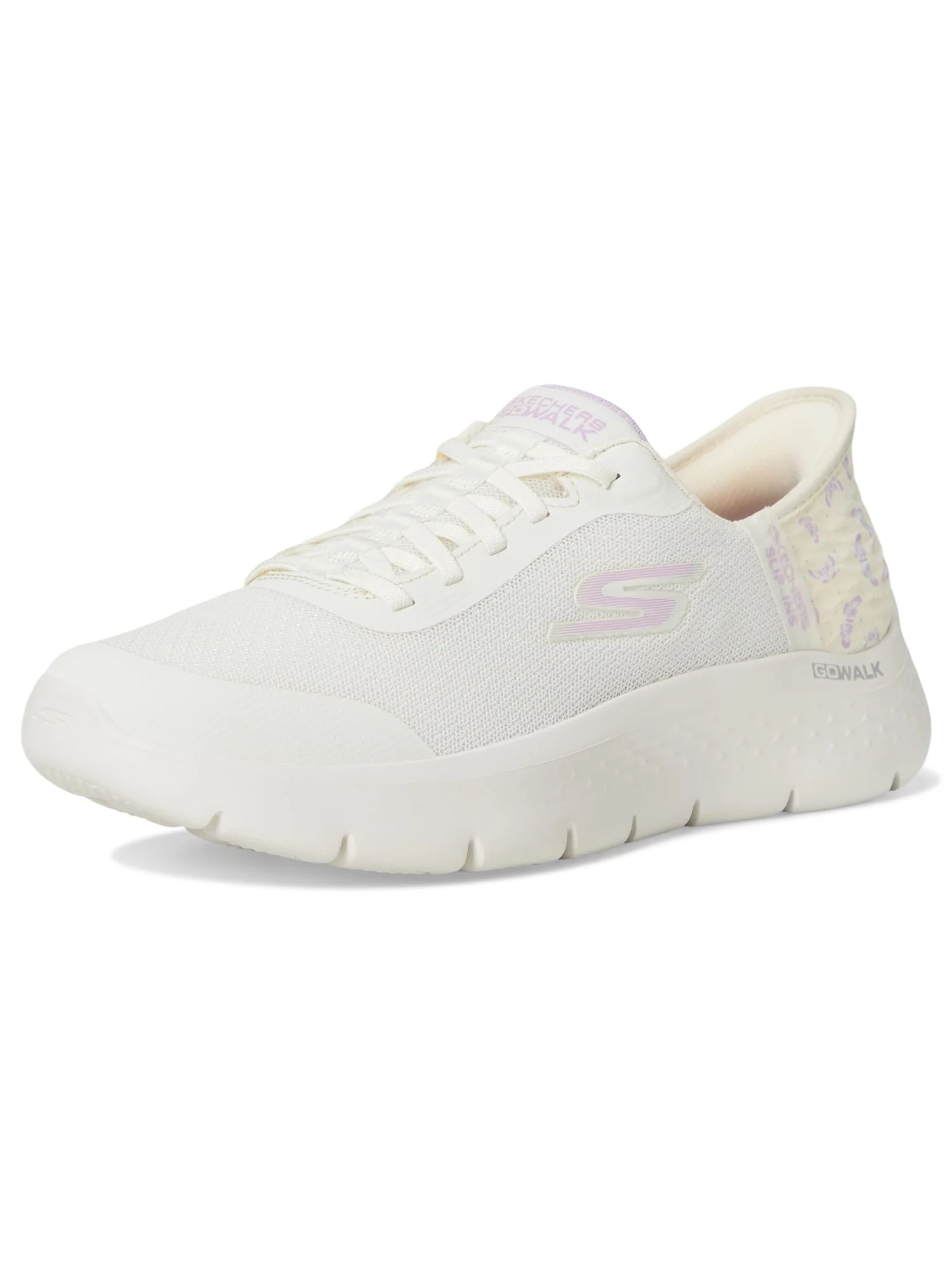 Кроссовки SKECHERS Performance Go Walk Flex Eva Hands Free Slip-Ins — изображение 7 из 7, натуральный/фиолетовый