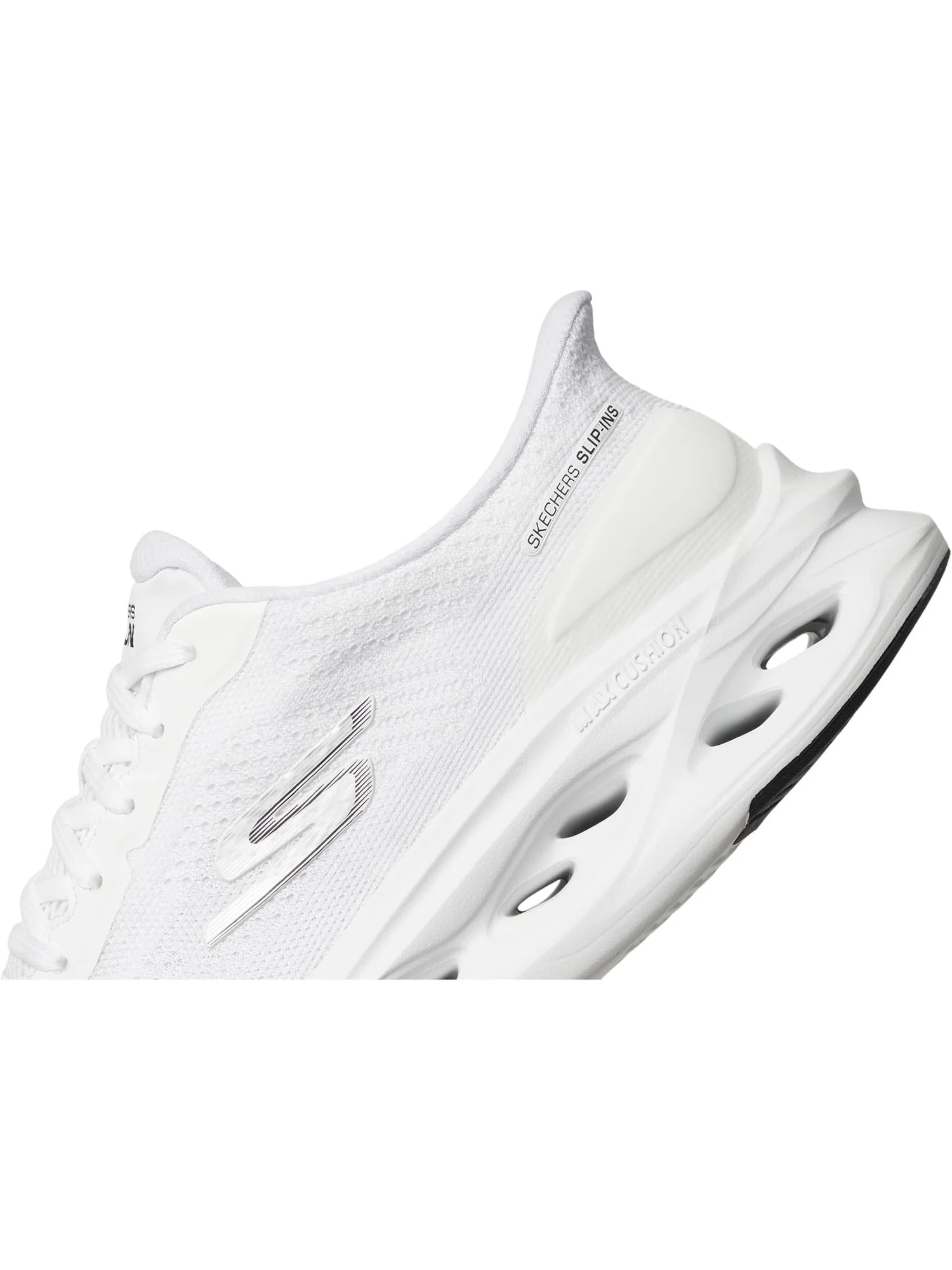 Кроссовки SKECHERS Max Cushioning Glide Step Hartford Hands Free Slip-Ins — изображение 6 из 7, белый/черный