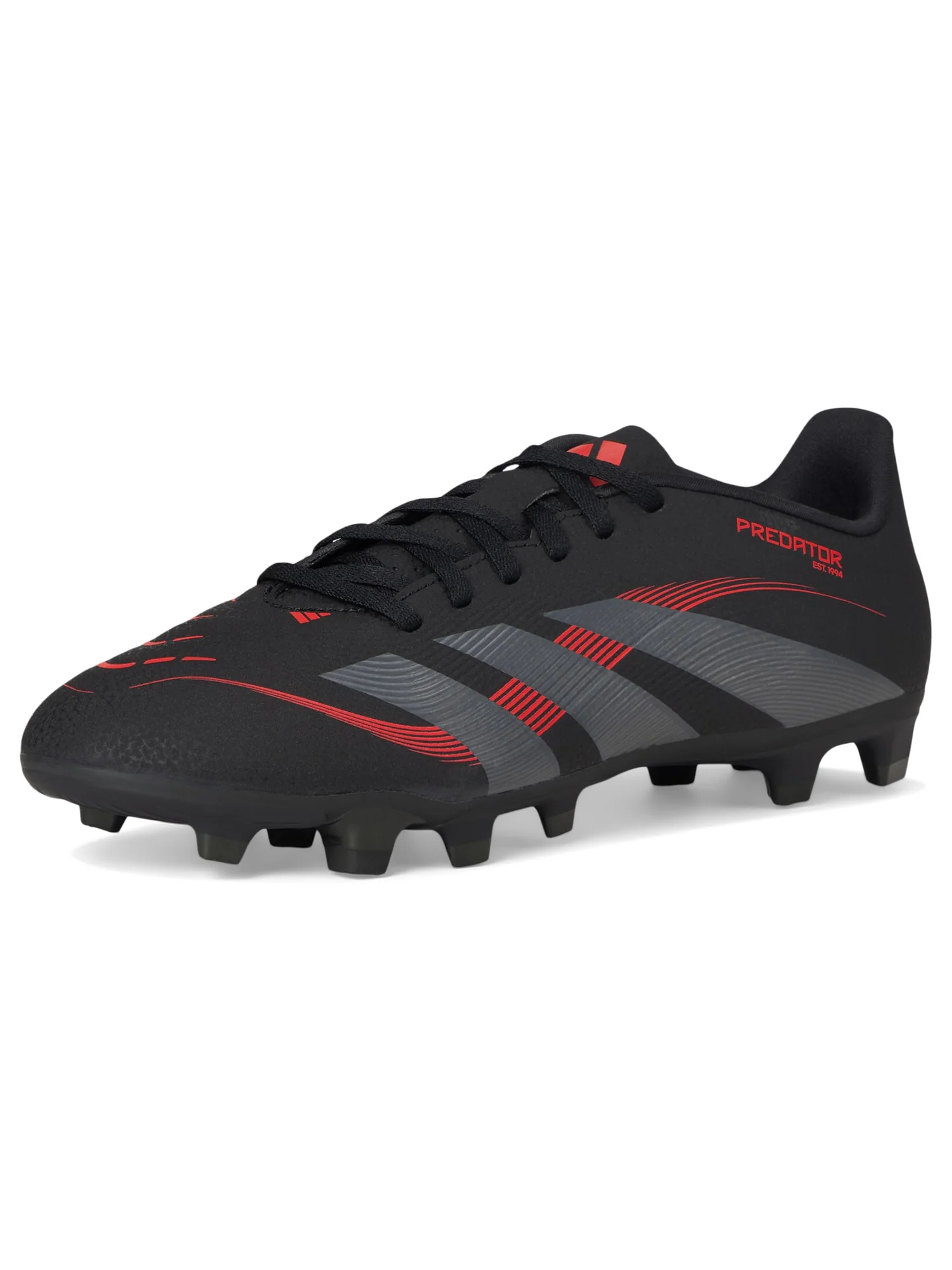 Кроссовки Unisex adidas Predator Club Firm Ground/Multi Ground Soccer Cleats — изображение 7 из 7, черный/серый/красный