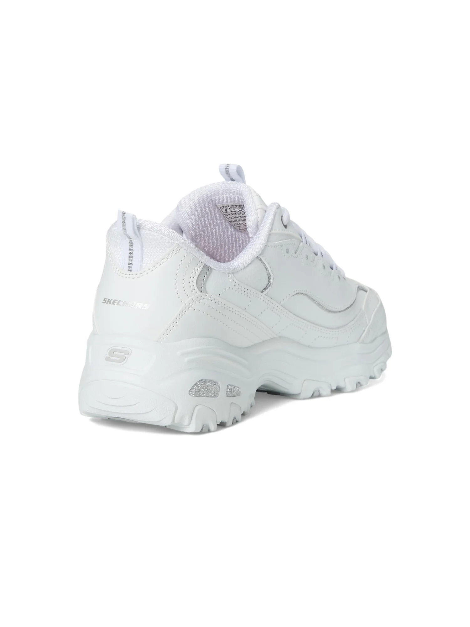 Кроссовки SKECHERS D'Lites Hands Free Slip-INS — изображение 5 из 7, белый серебристый