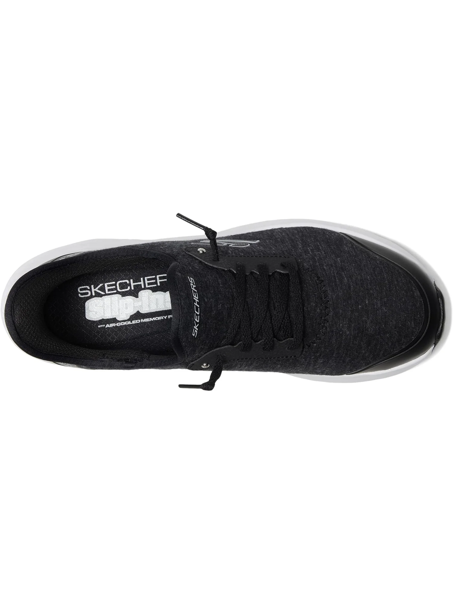 Кроссовки SKECHERS Women's Ridge Oak Hands Free Slip-Ins — изображение 2 из 7, черный/белый