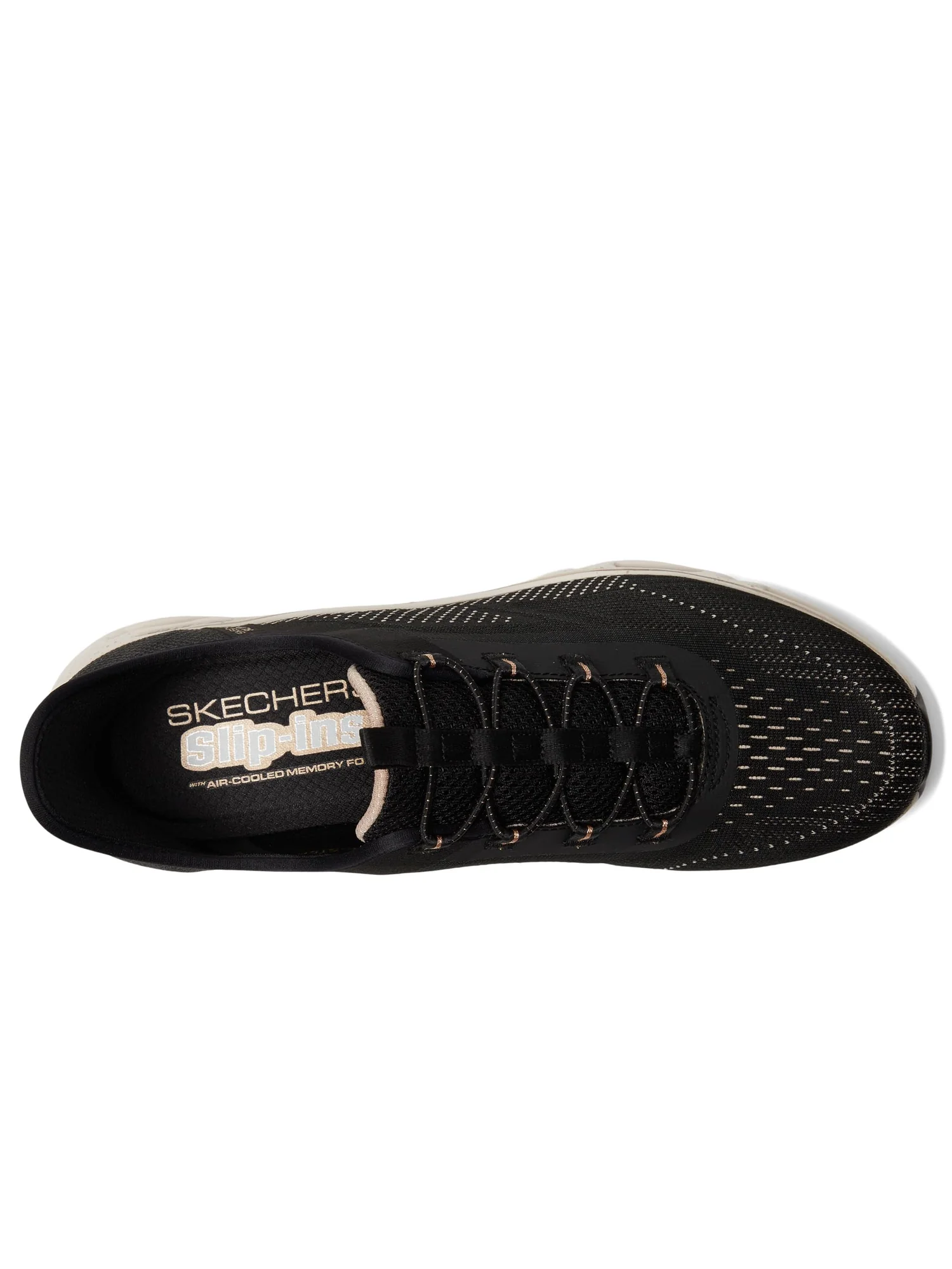 Кроссовки SKECHERS Glide-Step Gratify Pace Hands Free Slip-Ins — изображение 2 из 7, черный золотистый