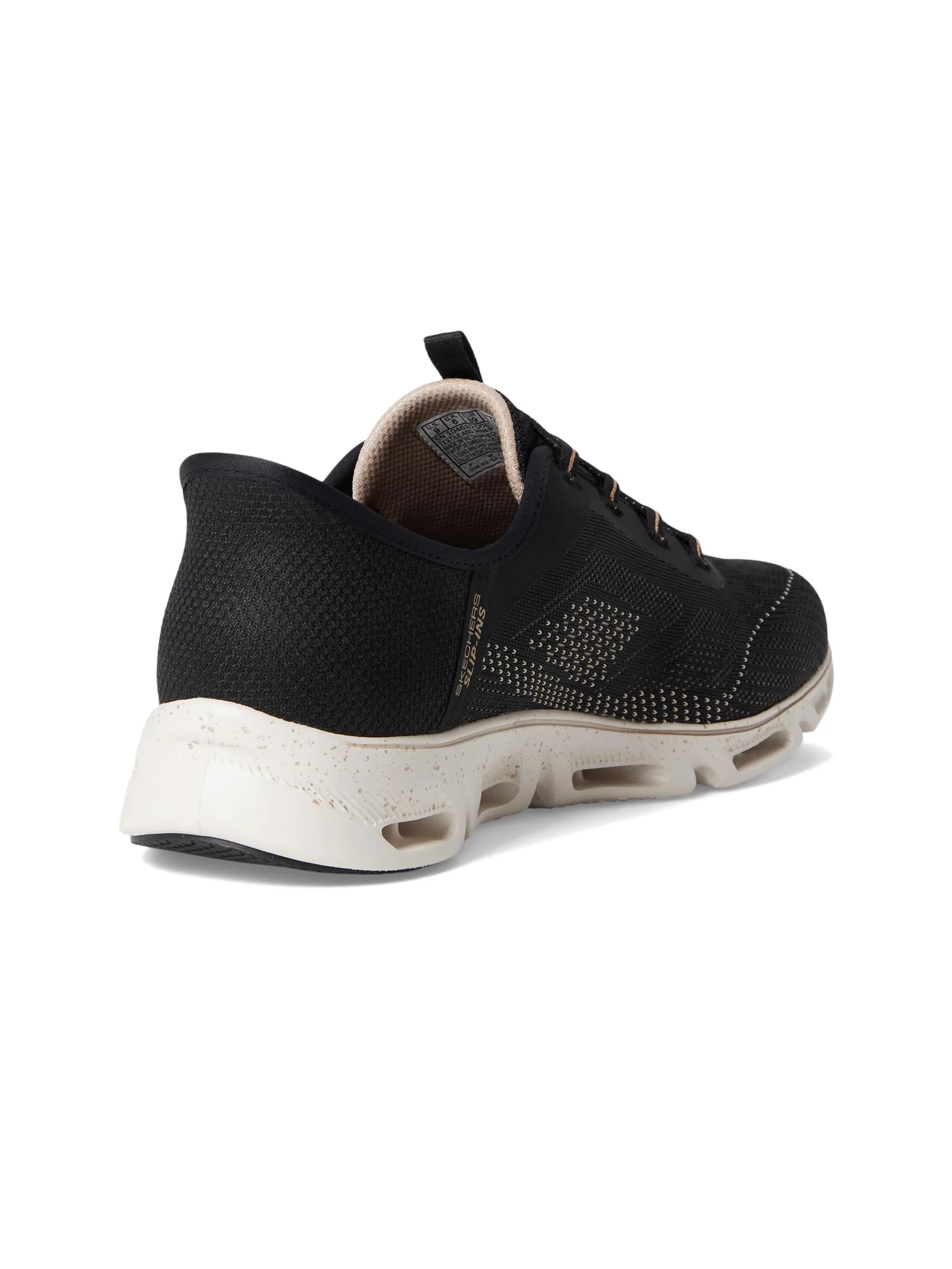 Кроссовки SKECHERS Glide-Step Gratify Pace Hands Free Slip-Ins — изображение 5 из 7, черный золотистый