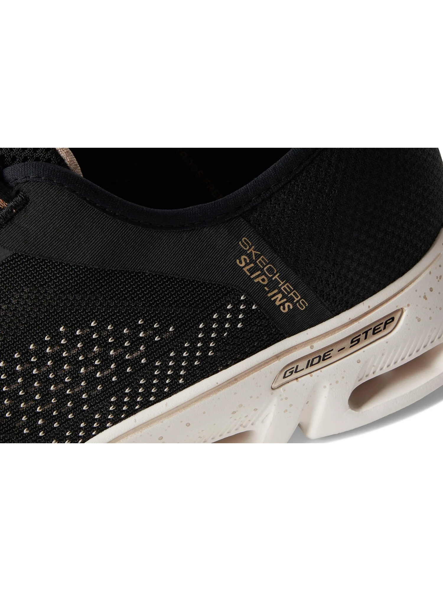 Кроссовки SKECHERS Glide-Step Gratify Pace Hands Free Slip-Ins — изображение 6 из 7, черный золотистый