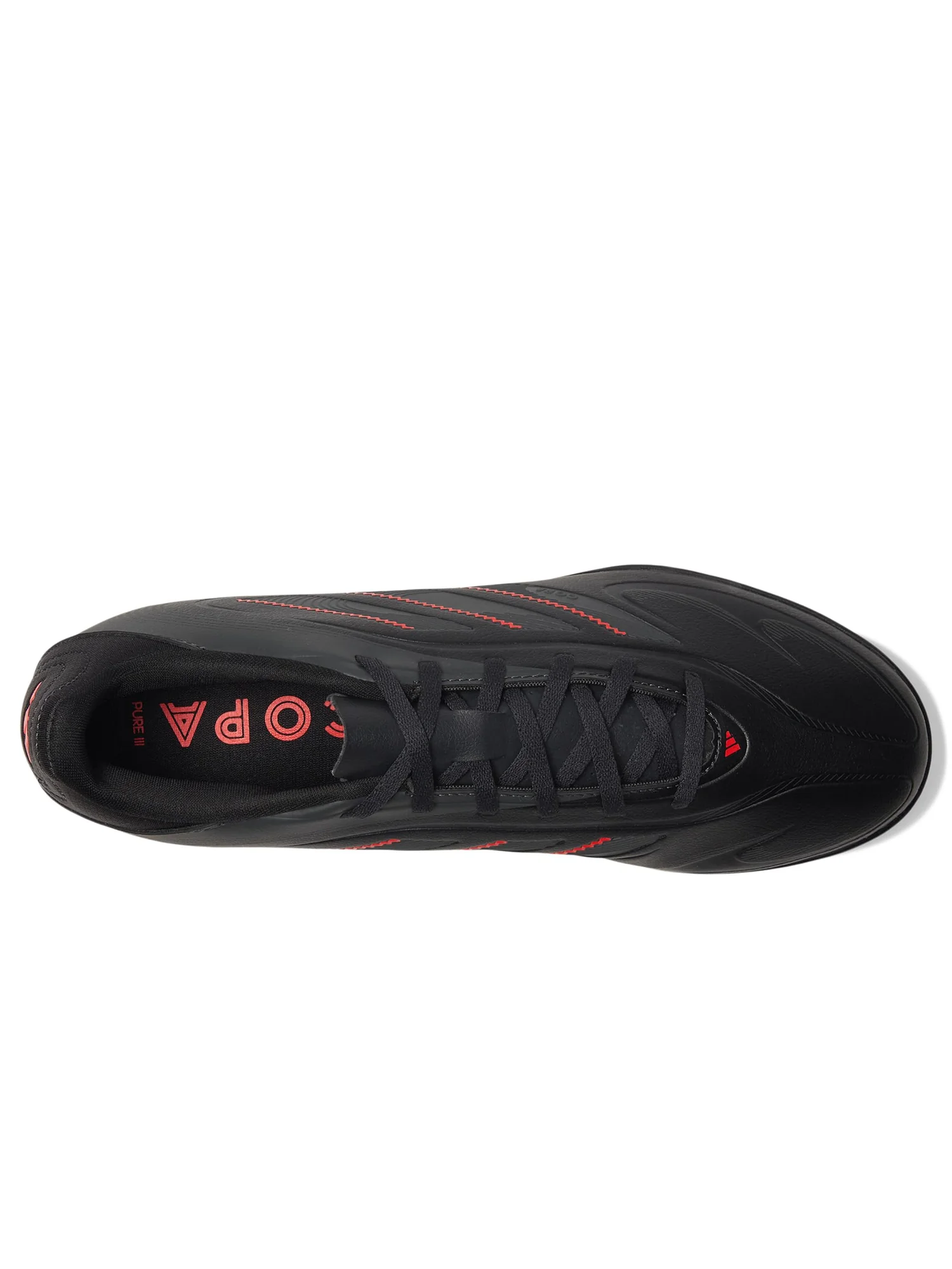 Кроссовки Unisex adidas Copa Pure 3 Club Turf Soccer Cleats — изображение 2 из 7, черный//красный