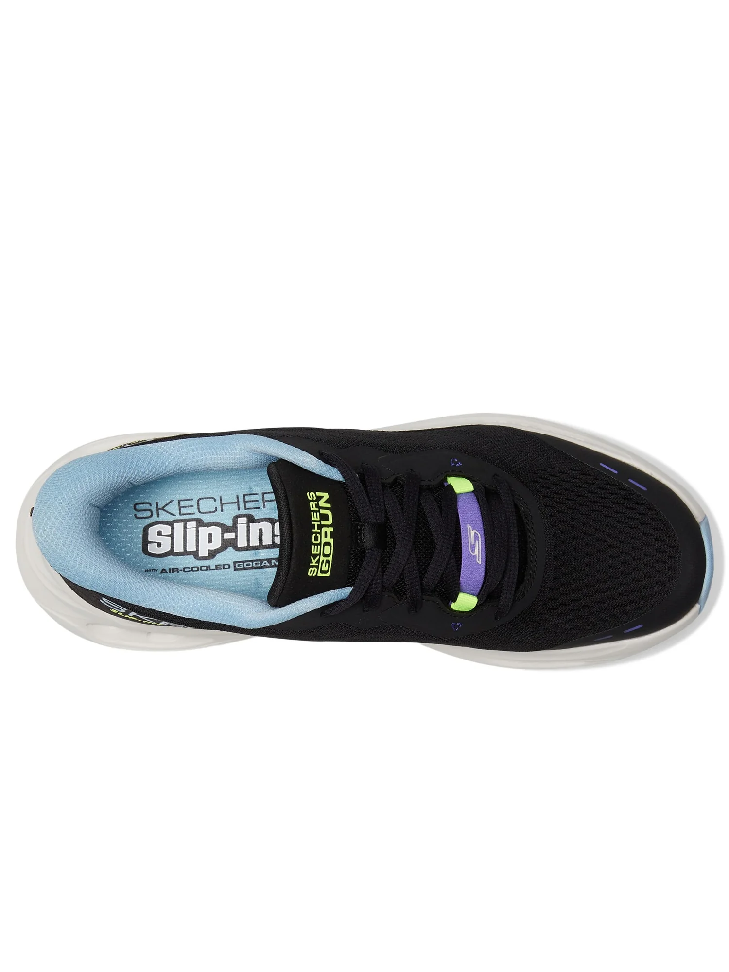 Кроссовки SKECHERS Max Cushioning Glide Step Caledonia Hands Free Slip-Ins — изображение 2 из 7, черный/синий