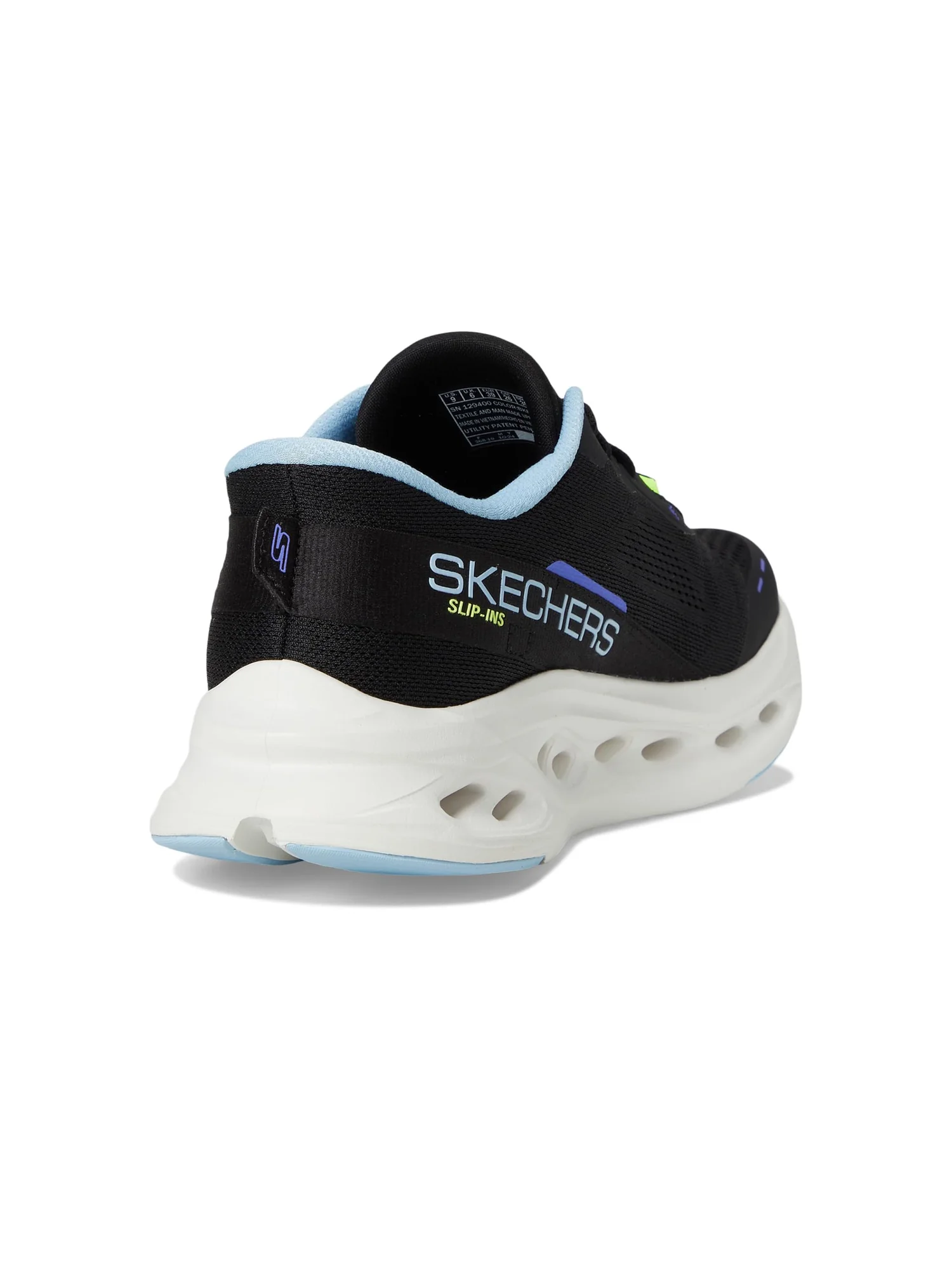 Кроссовки SKECHERS Max Cushioning Glide Step Caledonia Hands Free Slip-Ins — изображение 5 из 7, черный/синий