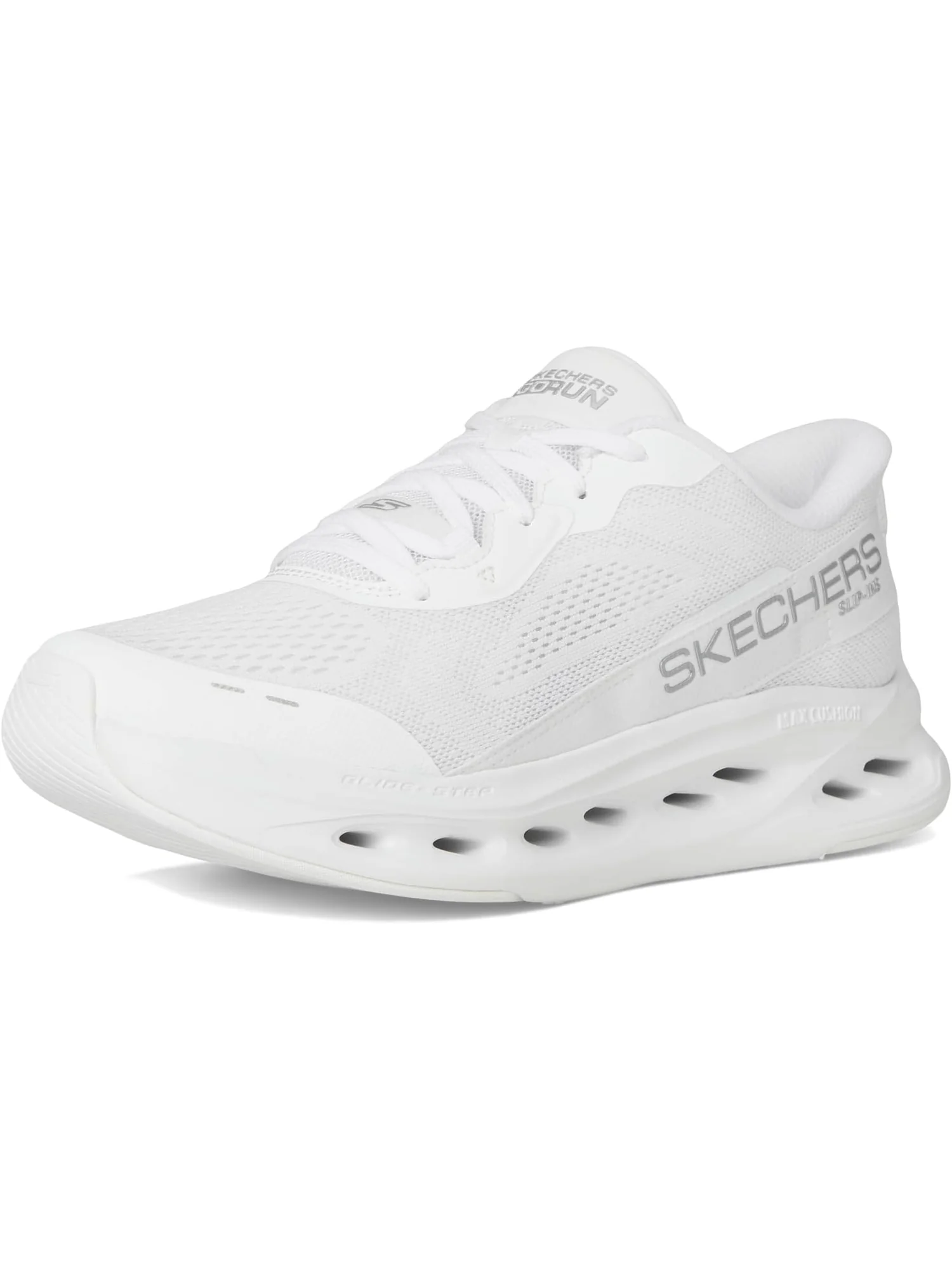Кроссовки SKECHERS Max Cushioning Glide Step Caledonia Hands Free Slip-Ins — изображение 7 из 7, белый/серебристый