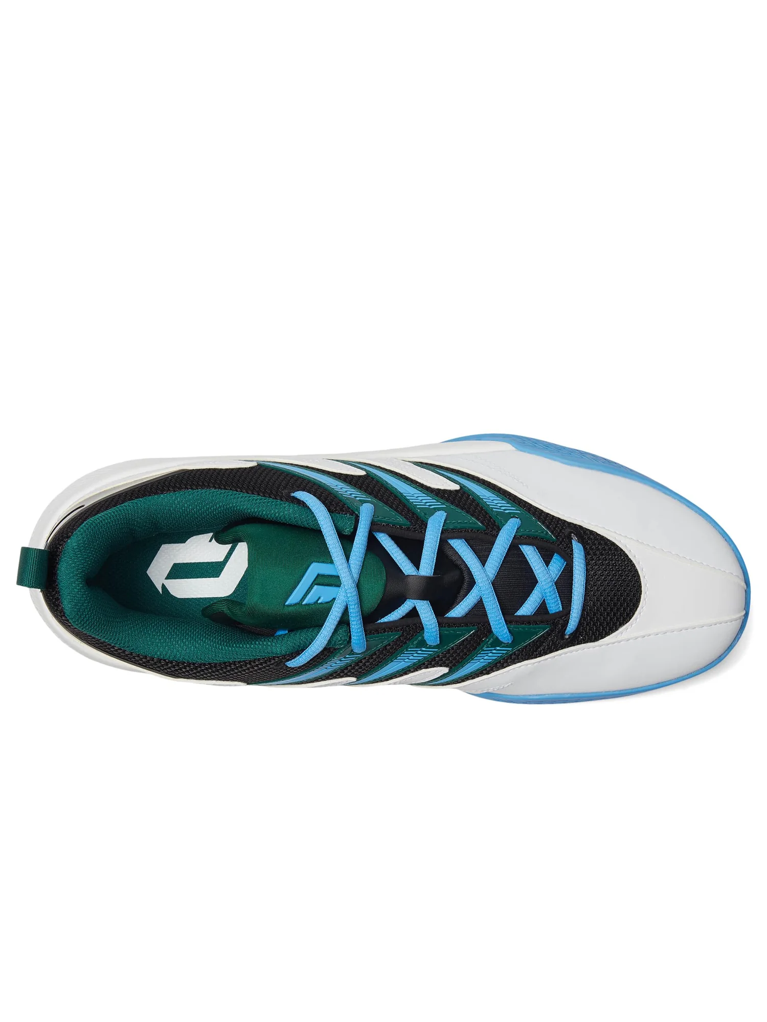 Кроссовки Unisex adidas Dame Certified 3 — изображение 2 из 7, белый/зеленый/синий