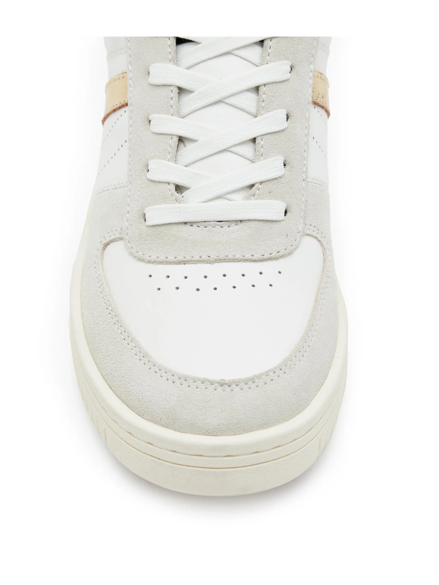 Кроссовки AllSaints Vix Suede Sneaker — изображение 2 из 5, белый/золотистый
