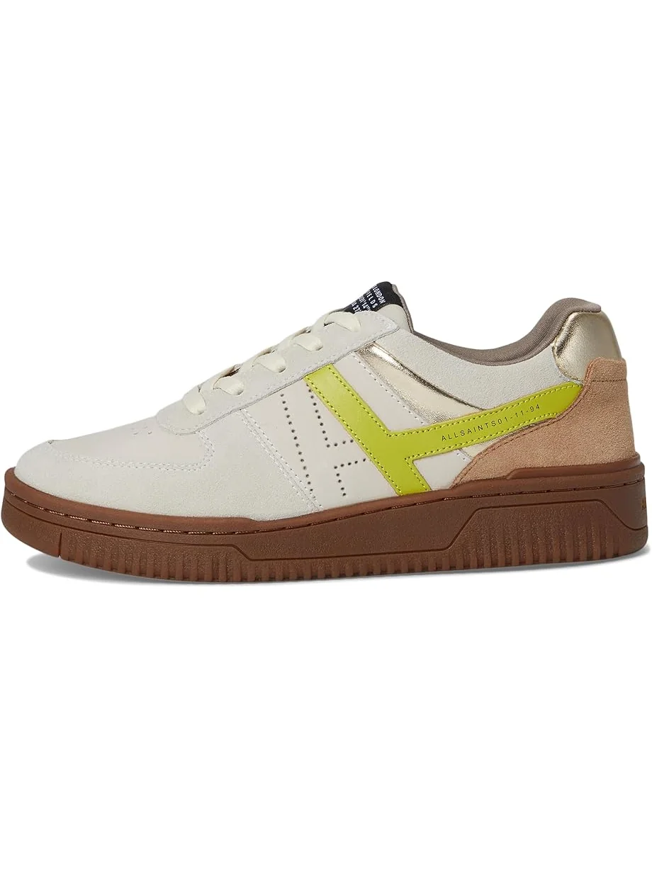Кроссовки AllSaints Vix Suede Sneaker — изображение 4 из 7, белый/коричневый/зеленый